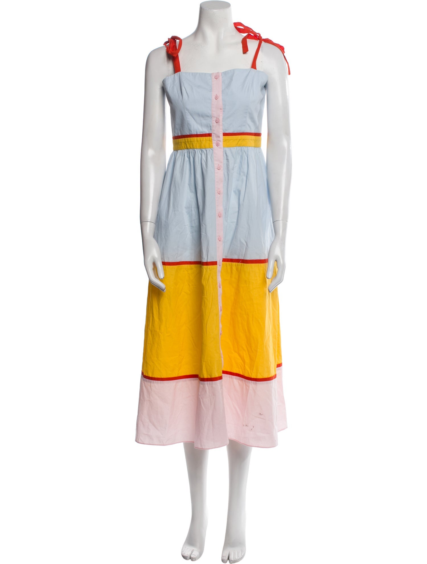 La Ligne Colorblock Pattern Long Dress