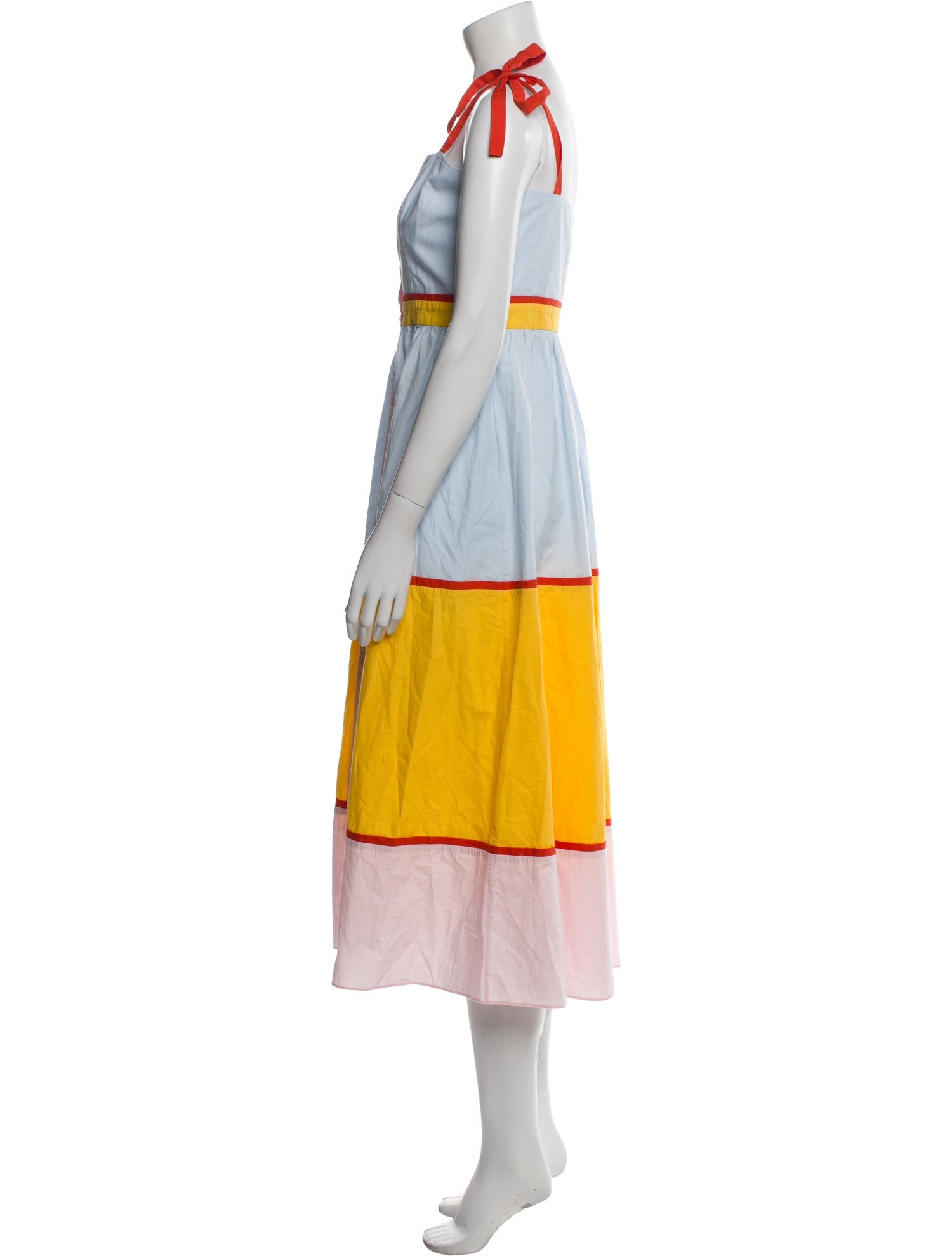 La Ligne Colorblock Pattern Long Dress