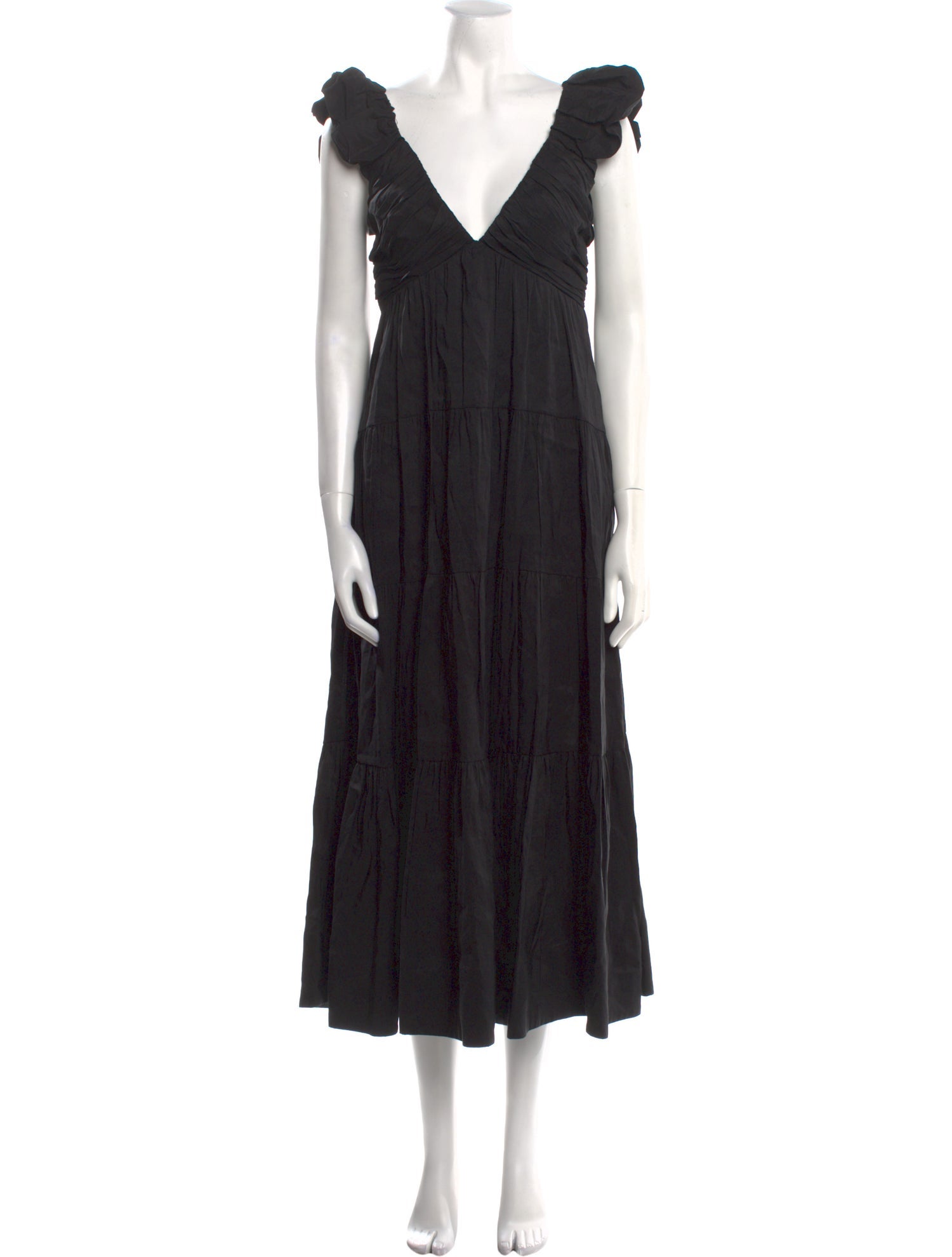 La Ligne V-Neck Long Dress