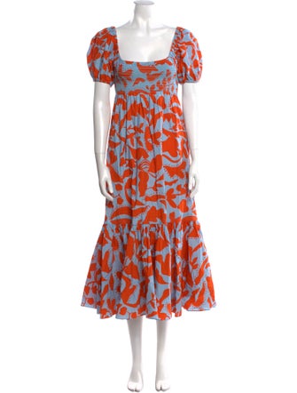 La Ligne Printed Midi Length Dress