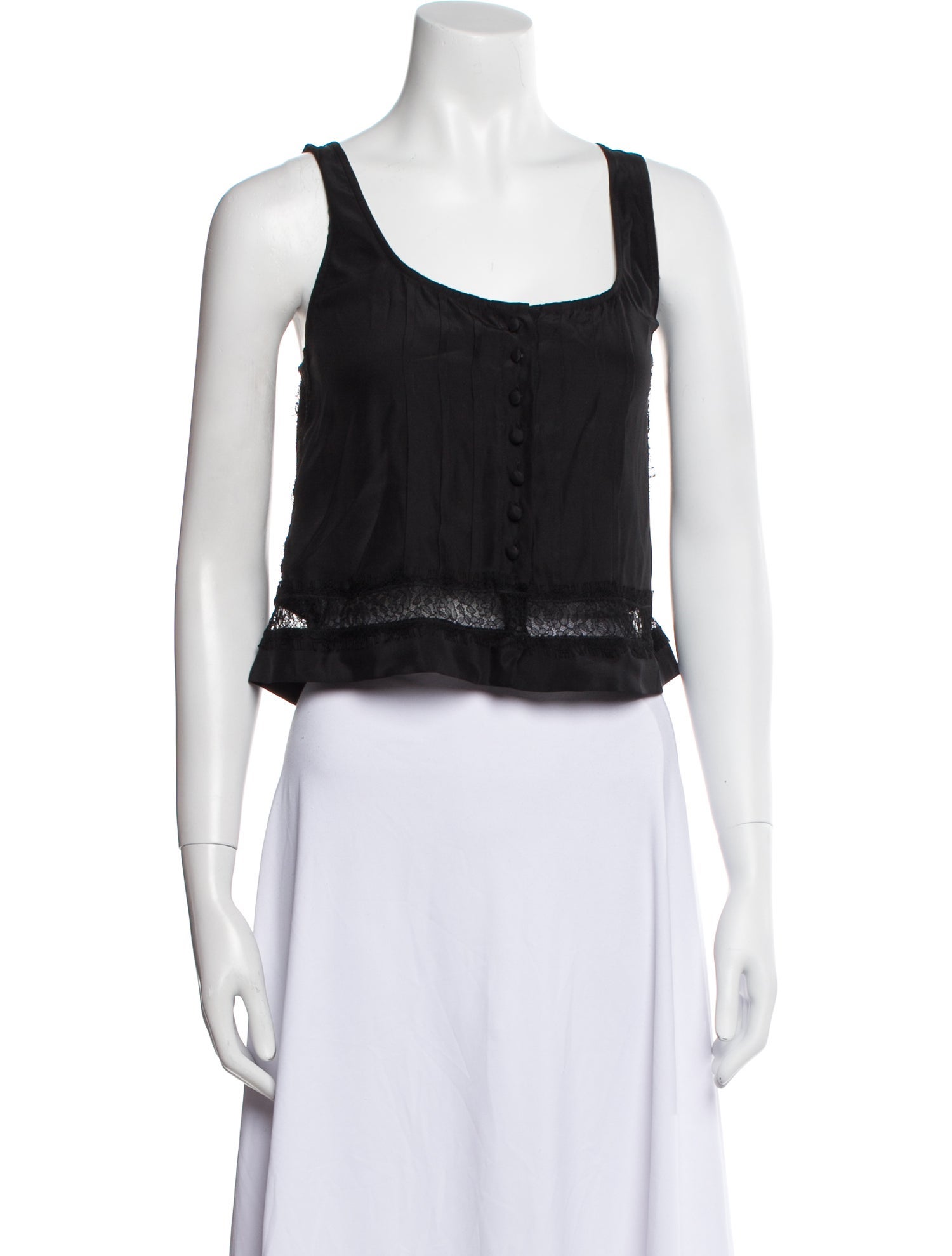 La Ligne Silk Scoop Neck Crop Top w/ Tags