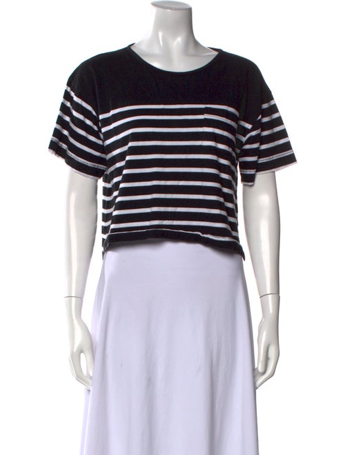 La Ligne Striped Scoop Neck Crop Top