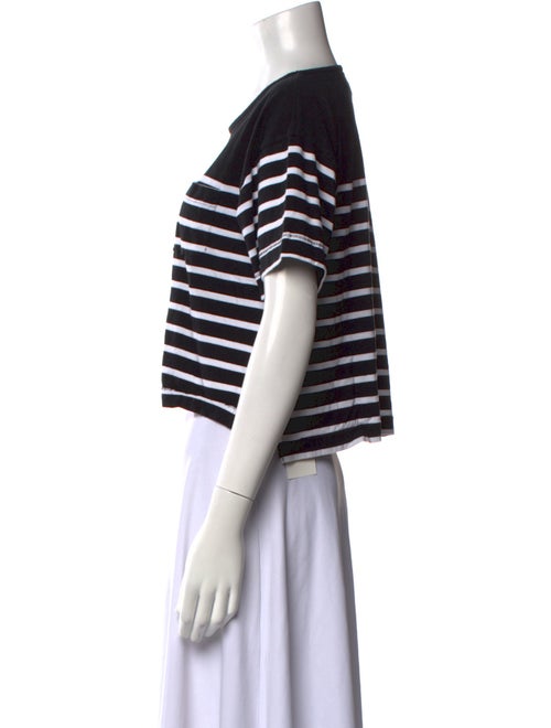 La Ligne Striped Scoop Neck Crop Top