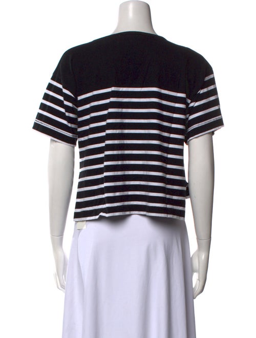 La Ligne Striped Scoop Neck Crop Top