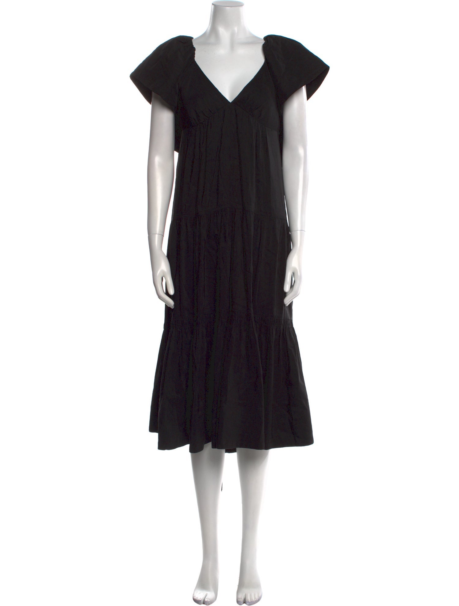 La Ligne V-Neck Midi Length Dress