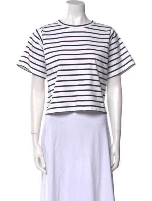 La Ligne Striped Crew Neck Crop Top