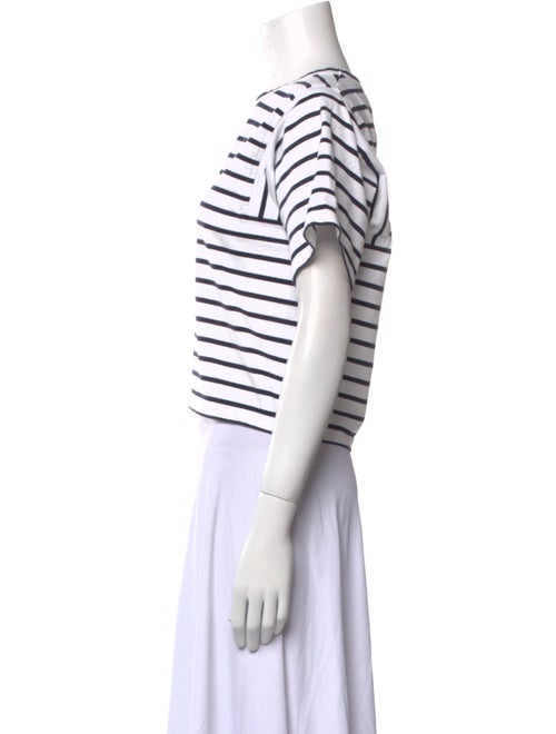 La Ligne Striped Crew Neck Crop Top