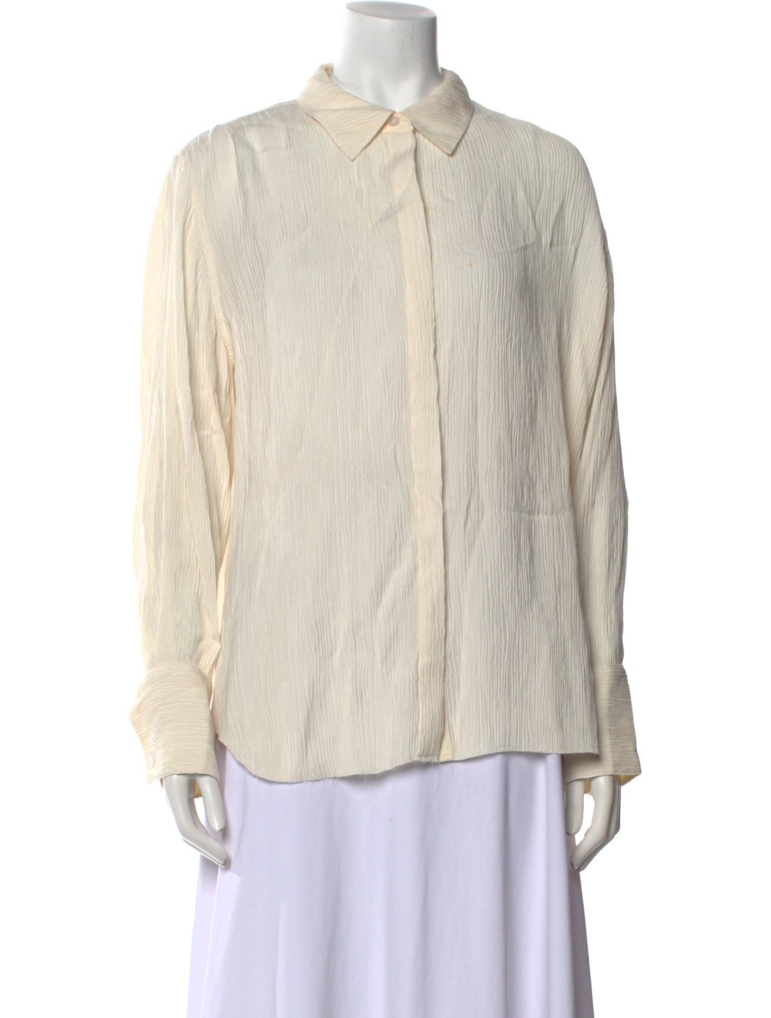 La Ligne Long Sleeve Button-Up Top