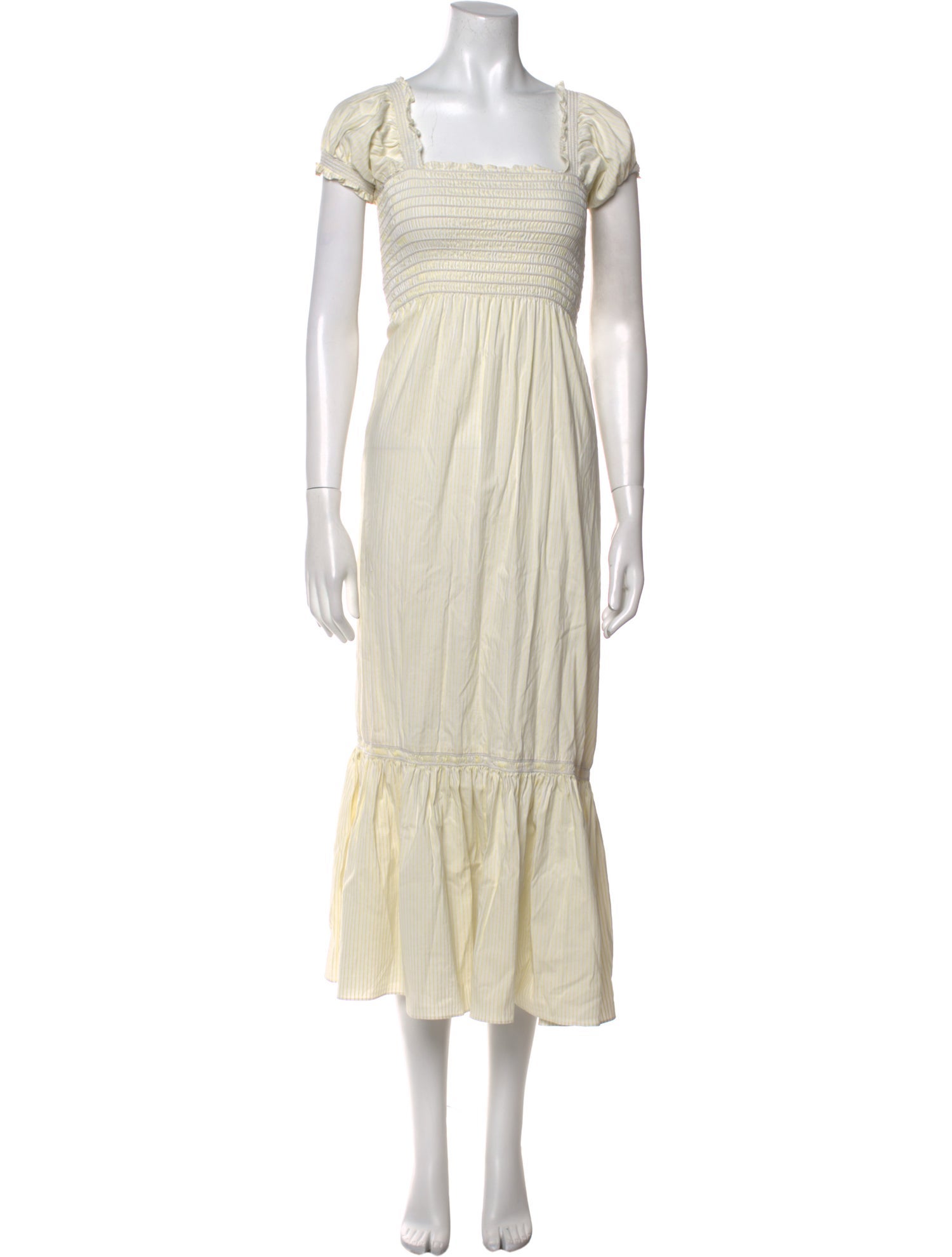 La Ligne Square Neckline Midi Length Dress