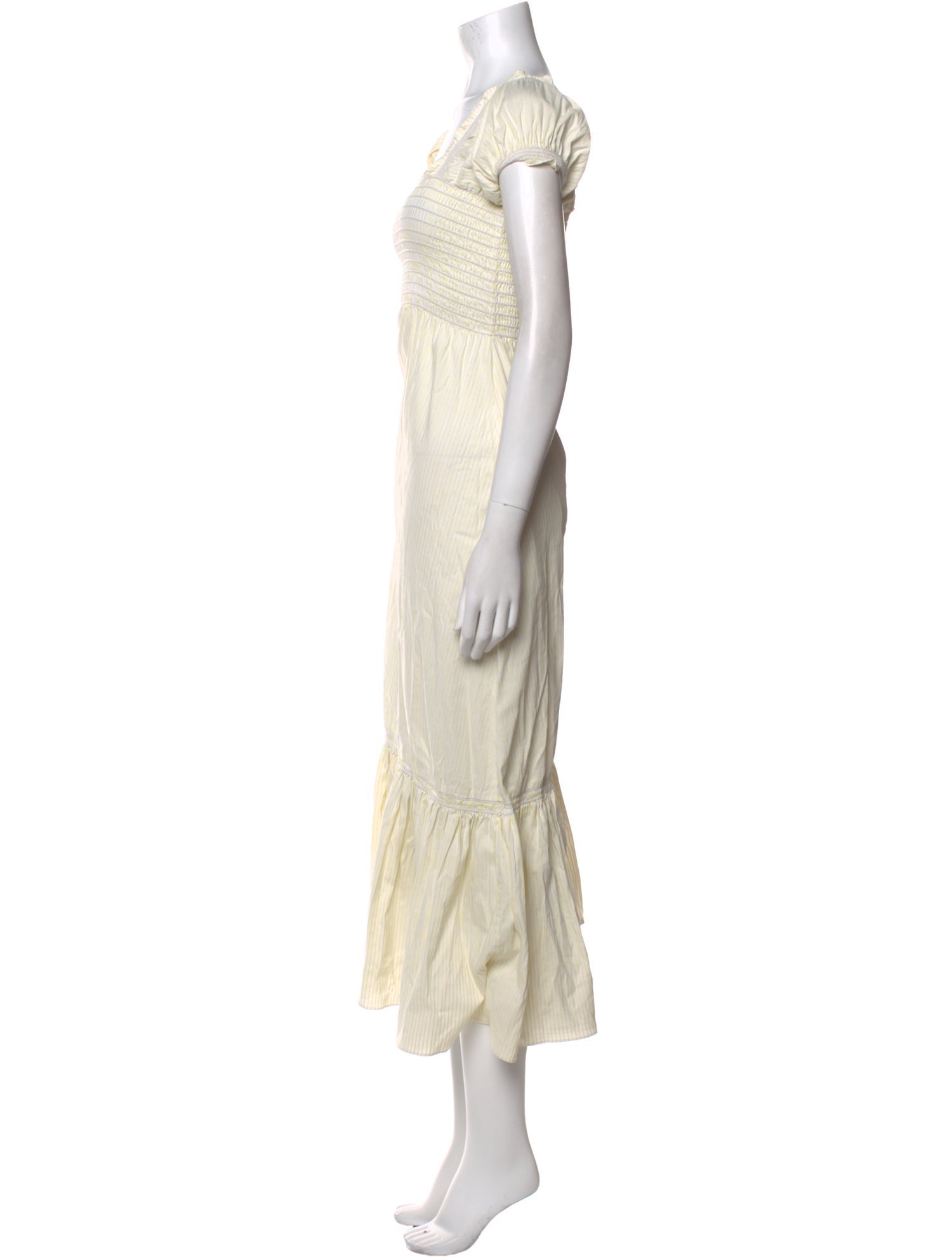 La Ligne Square Neckline Midi Length Dress