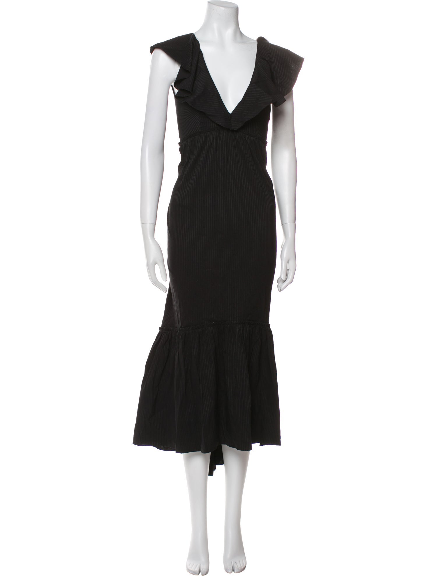 La Ligne V-Neck Midi Length Dress