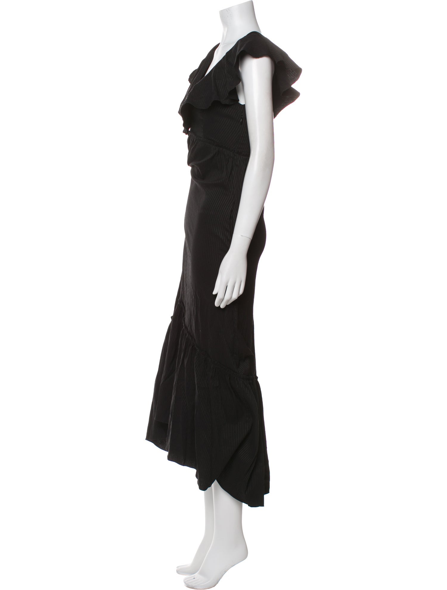 La Ligne V-Neck Midi Length Dress