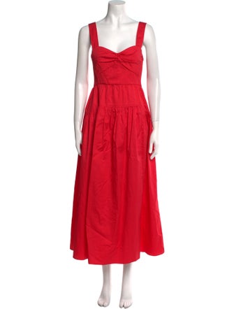 La Ligne Square Neckline Long Dress