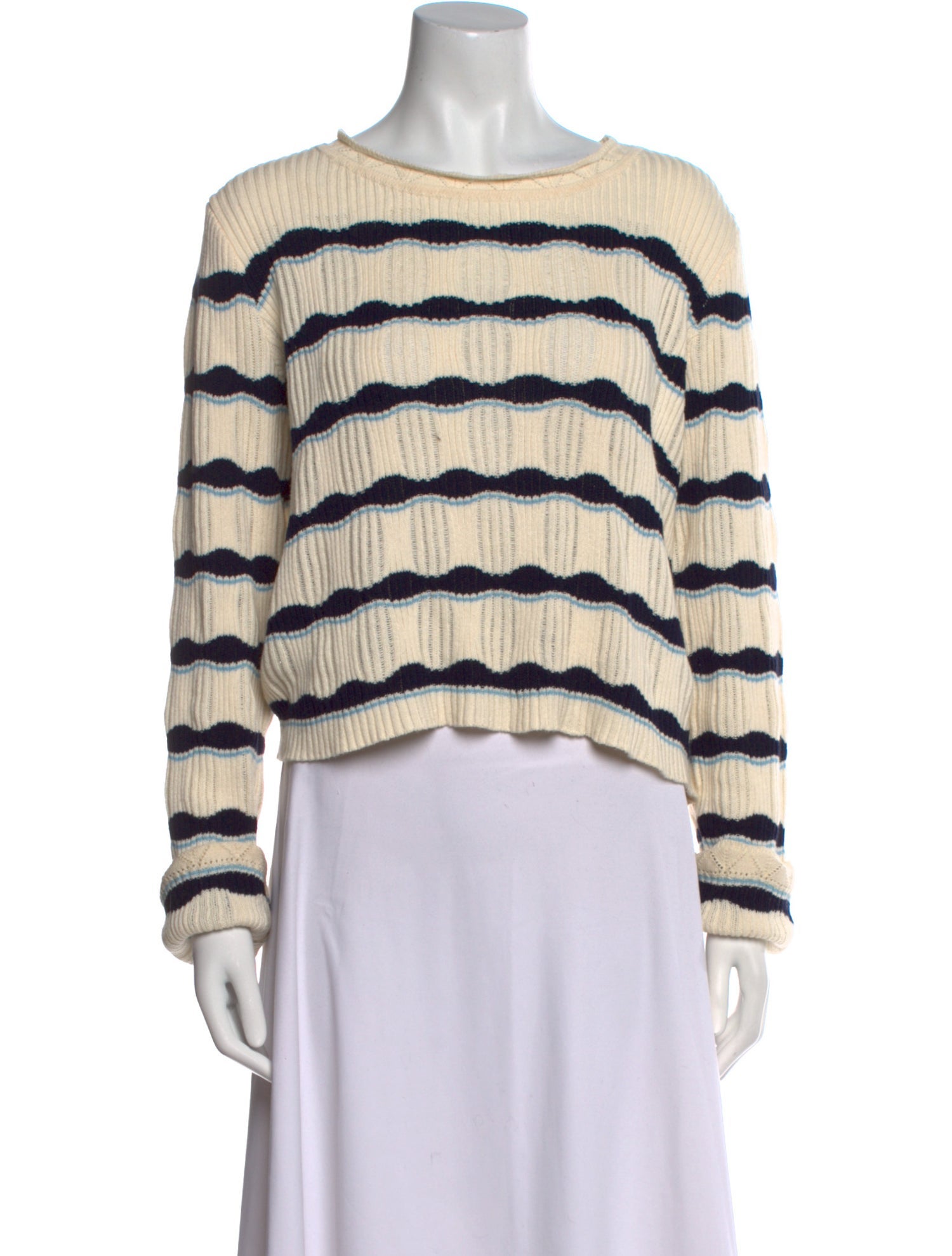 La Ligne Striped Scoop Neck Sweater