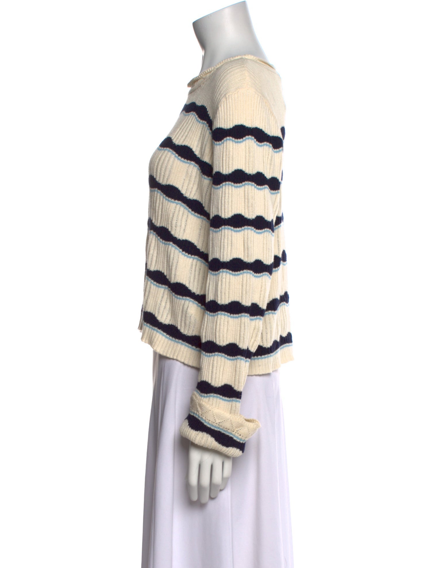 La Ligne Striped Scoop Neck Sweater