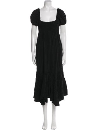 La Ligne Square Neckline Midi Length Dress