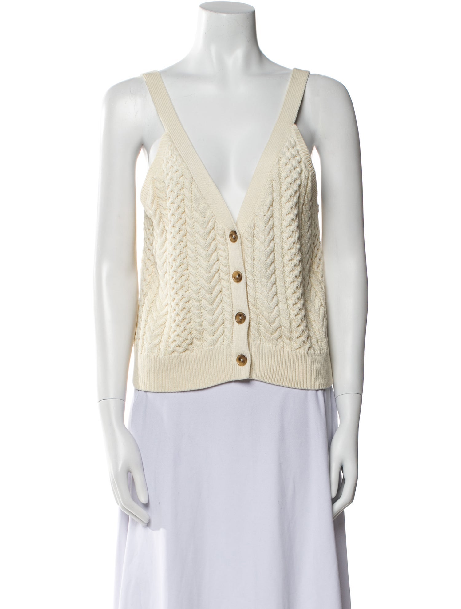 La Ligne V-Neck Sleeveless Crop Top