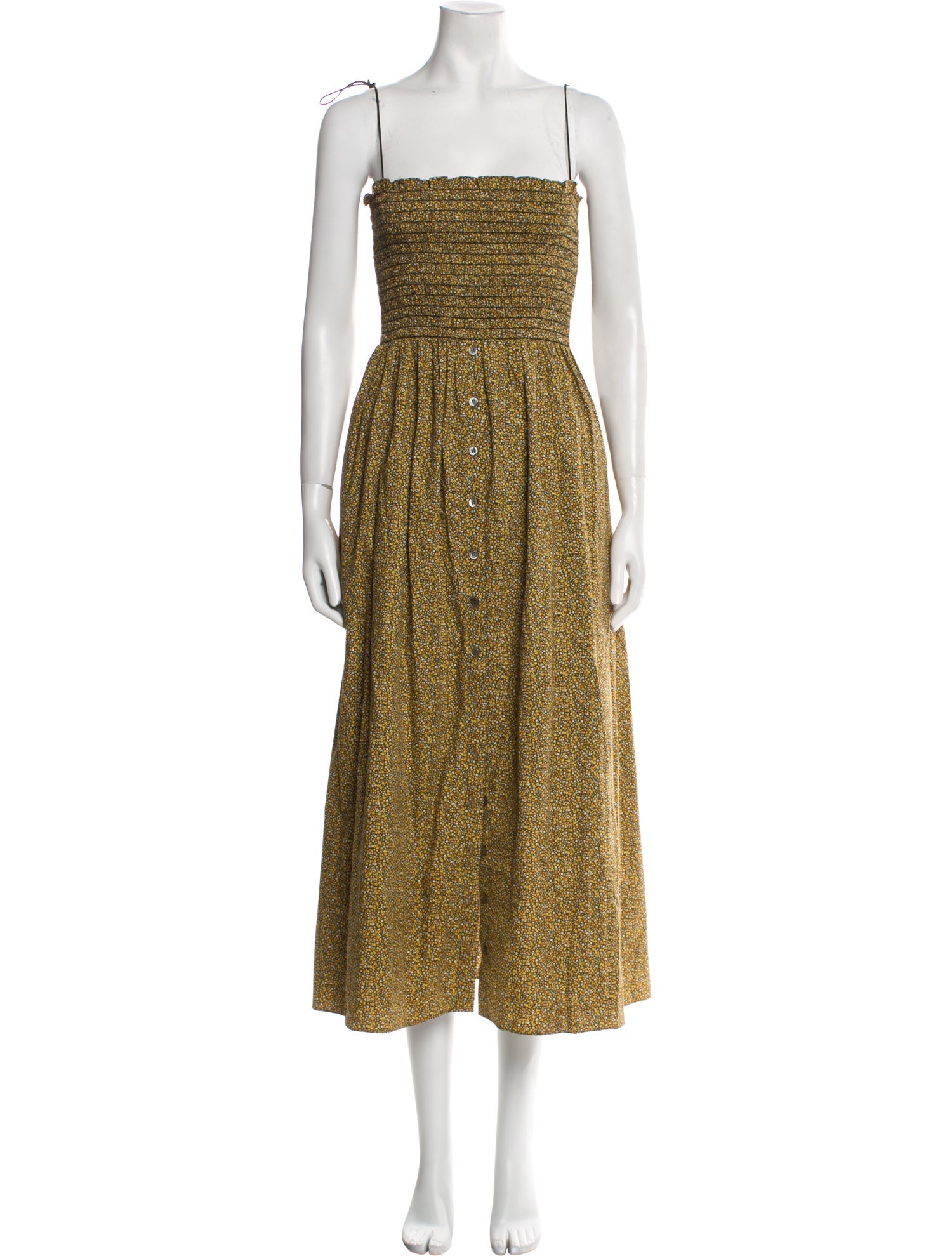 La Ligne Square Neckline Long Dress