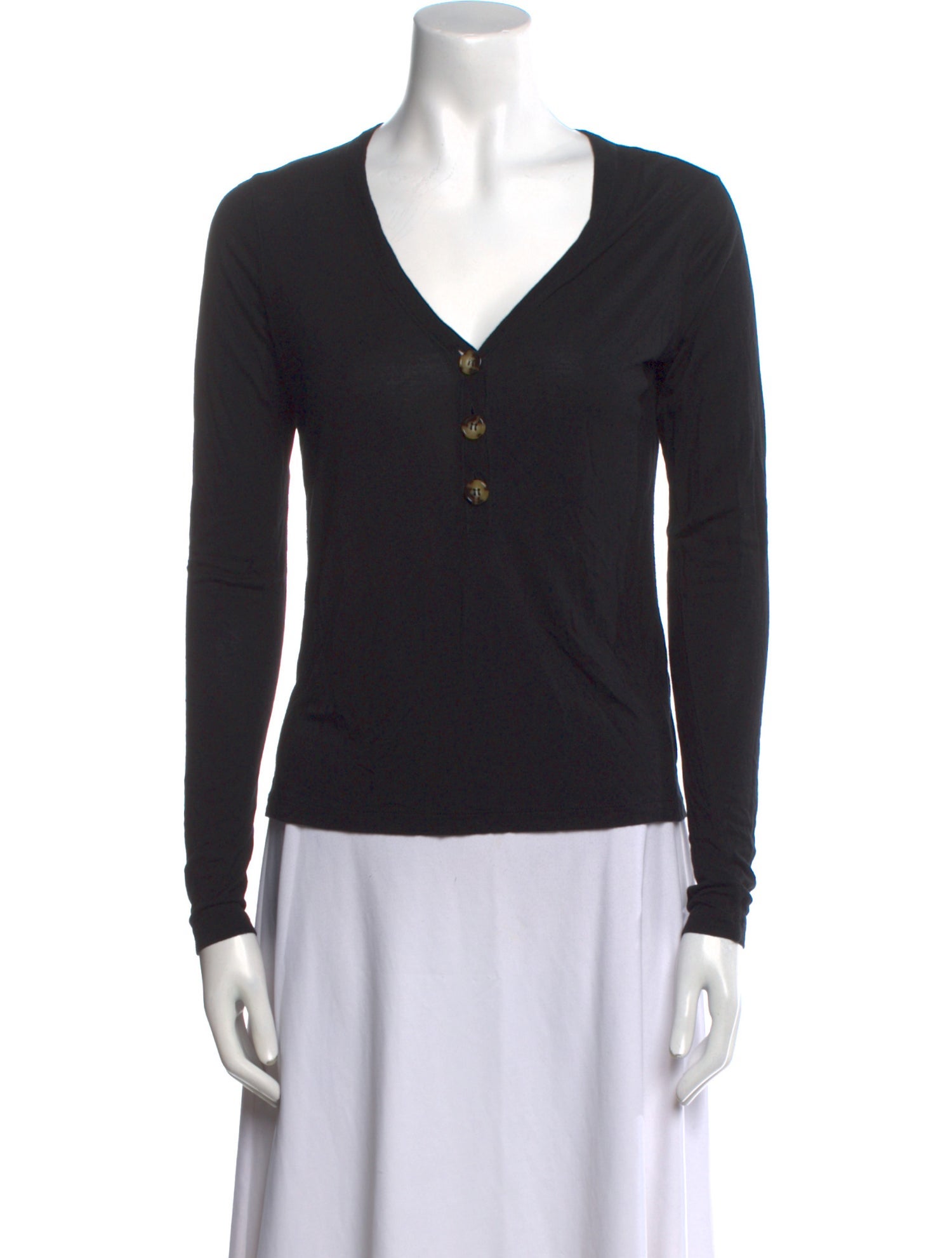 La Ligne V-Neck Long Sleeve Top