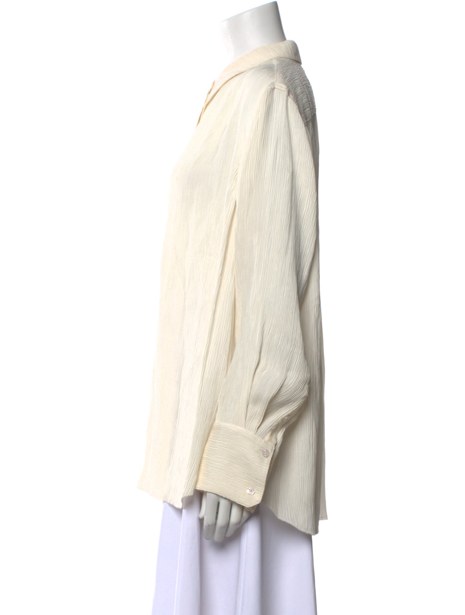 La Ligne Long Sleeve Button-Up Top