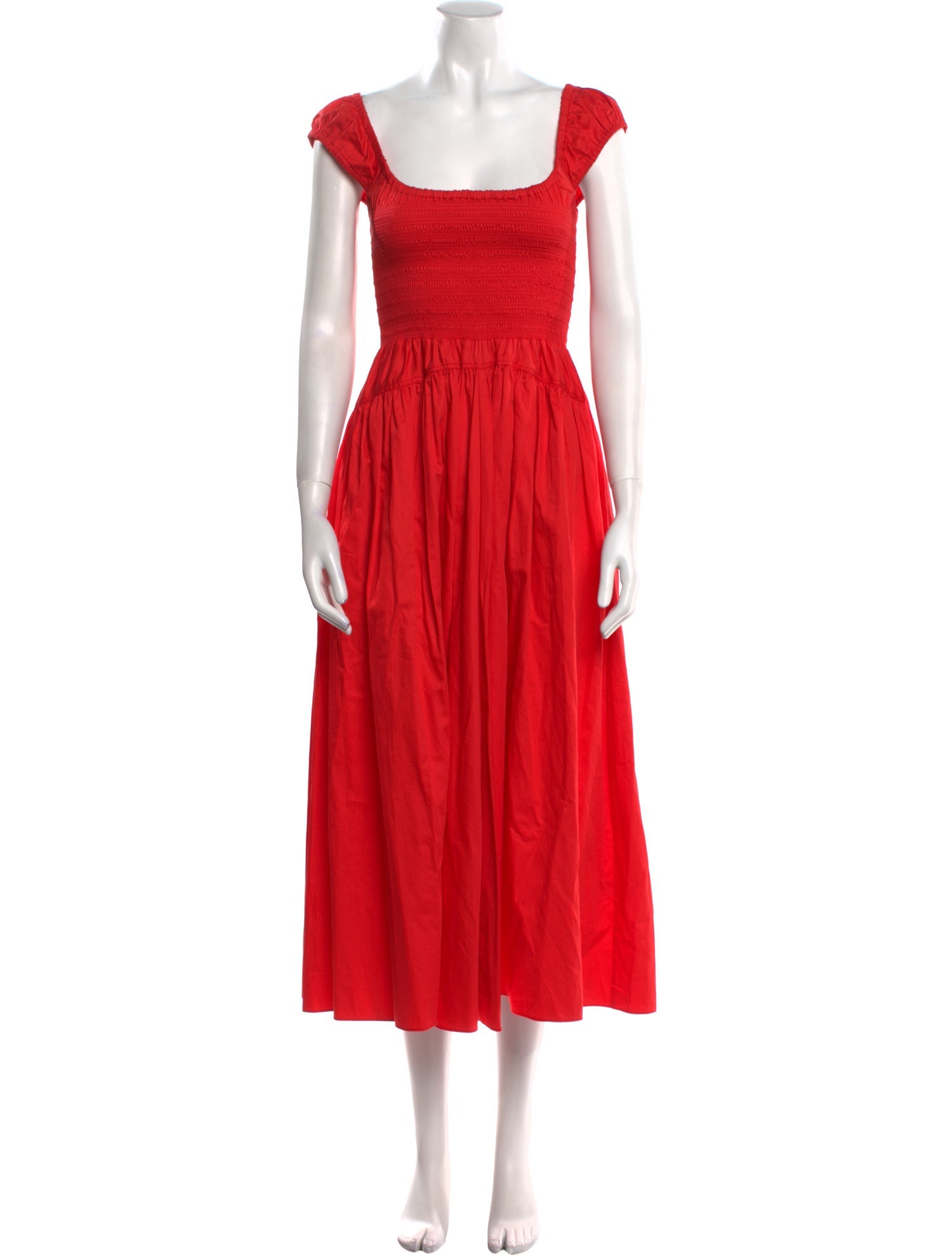 La Ligne Square Neckline Midi Length Dress