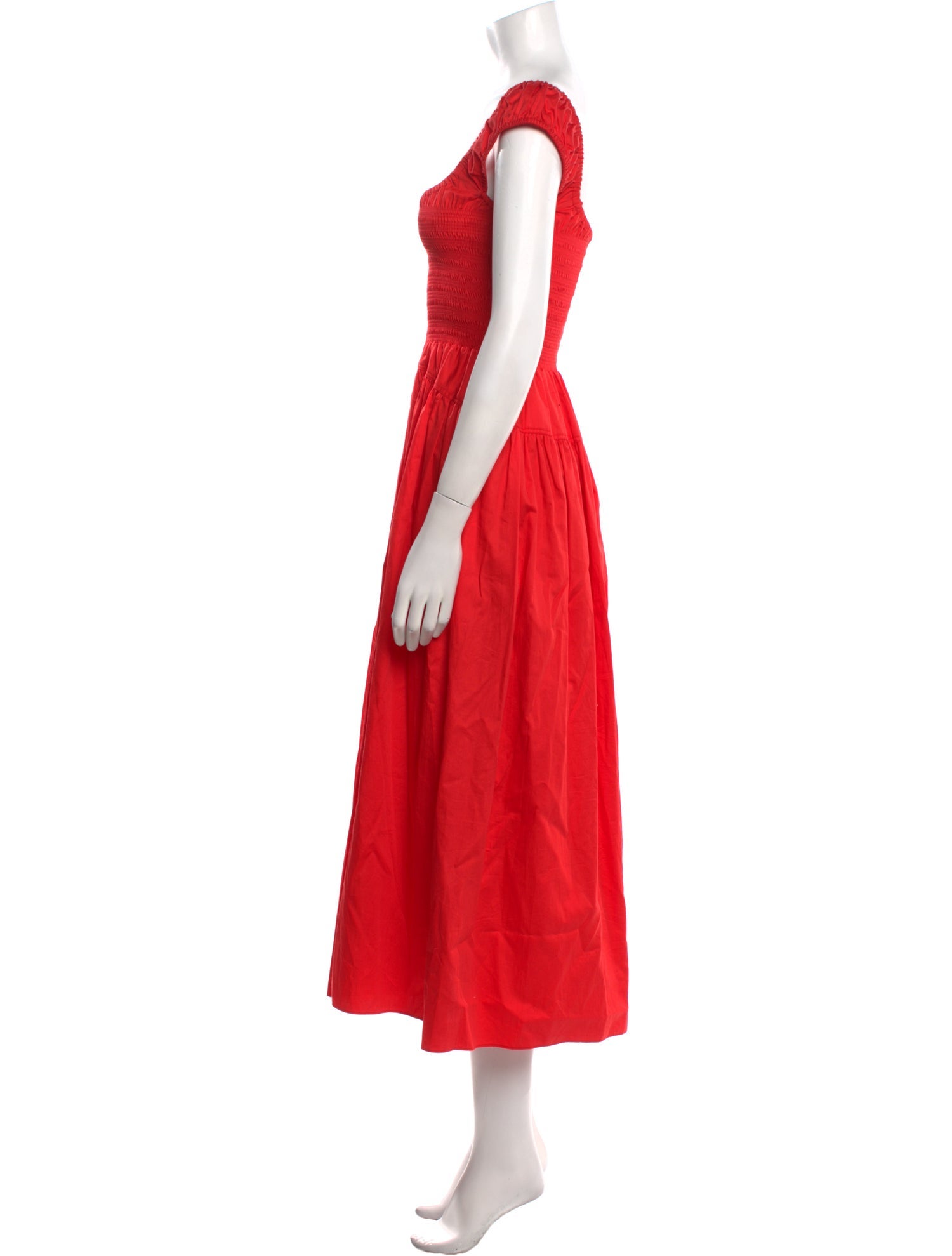 La Ligne Square Neckline Midi Length Dress