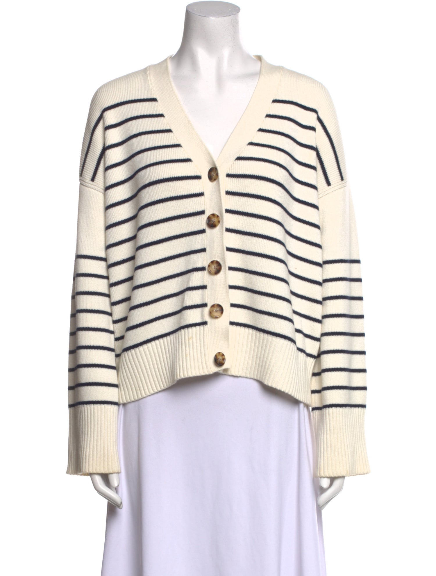 La Ligne Striped V-Neck Sweater