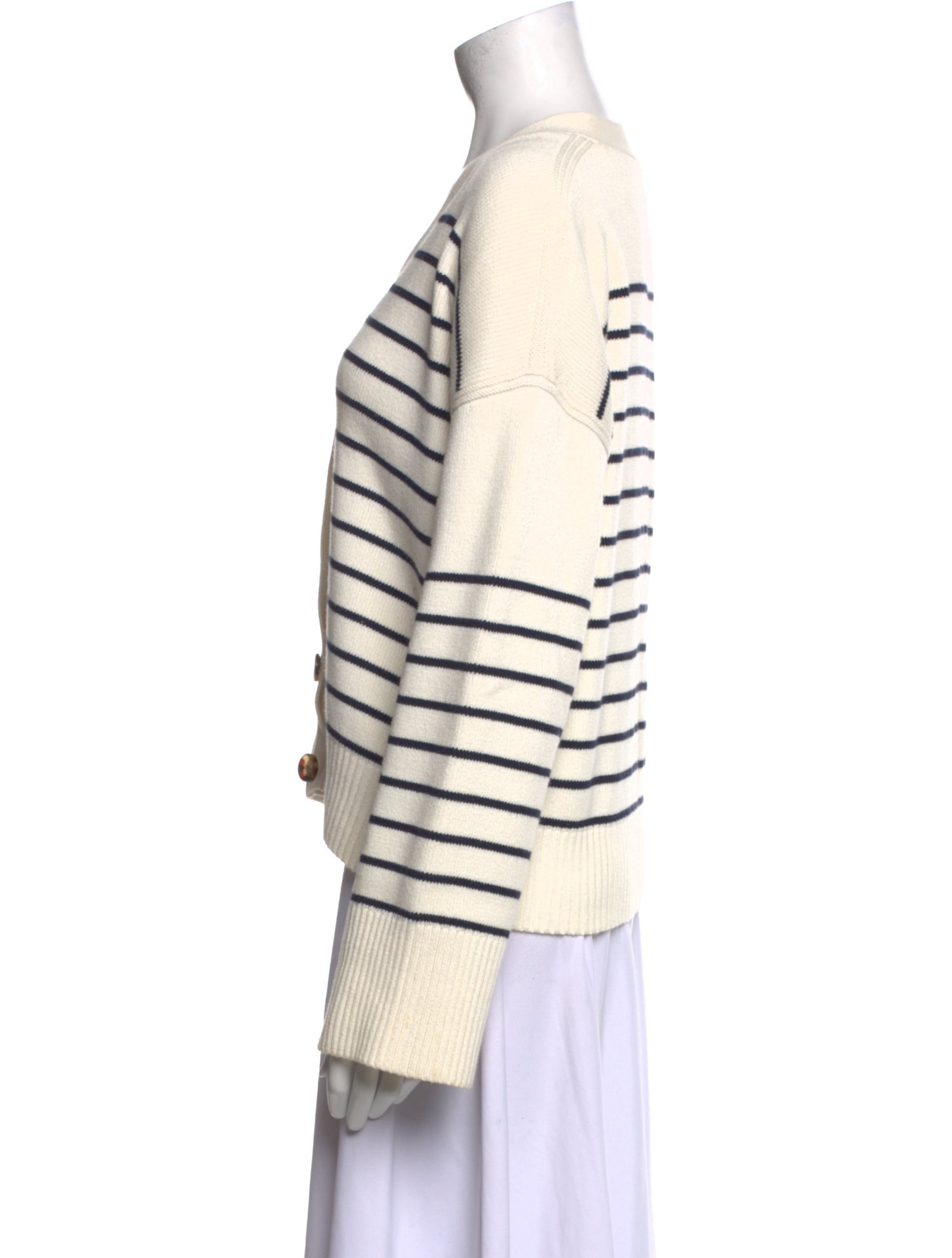 La Ligne Striped V-Neck Sweater