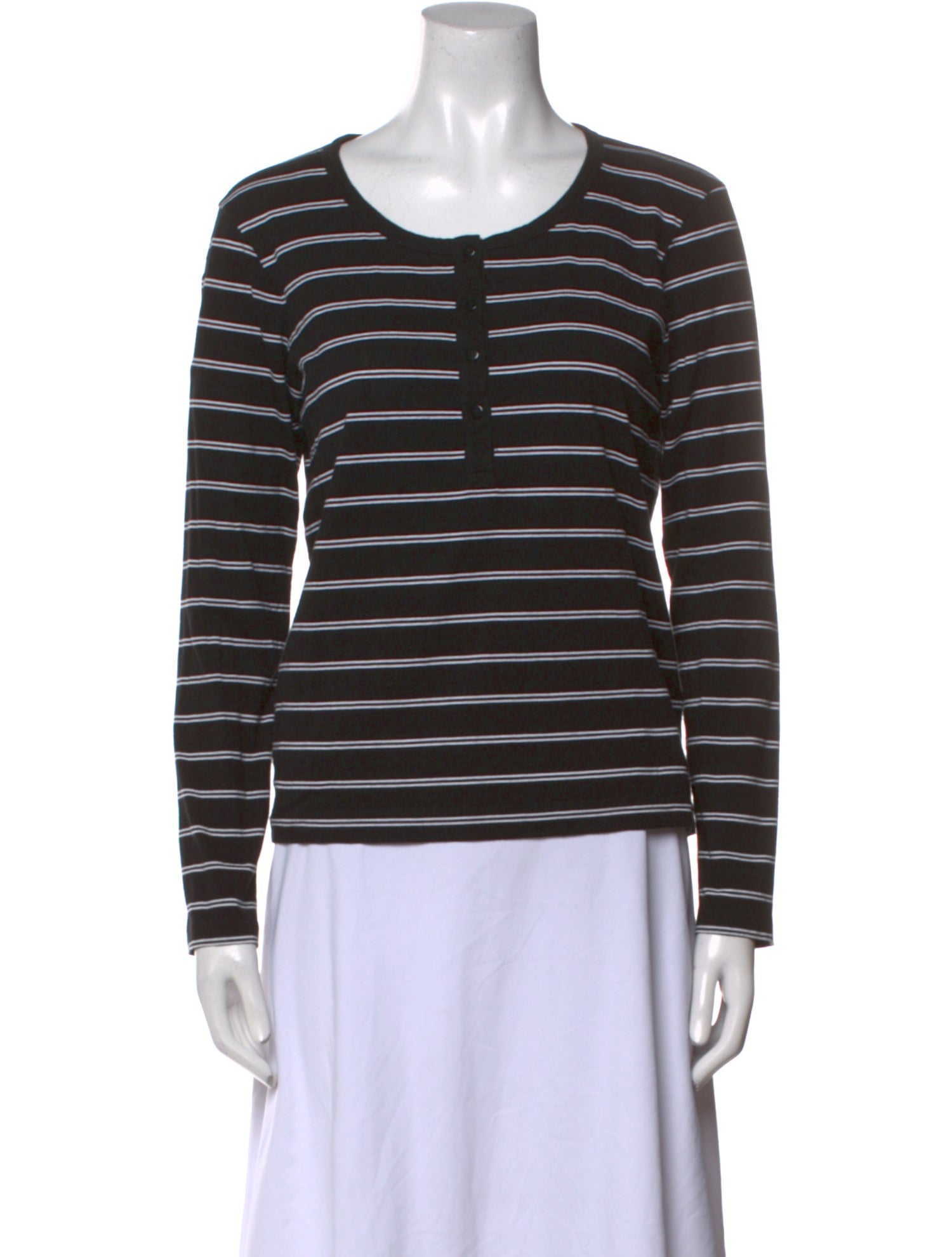 La Ligne Striped Scoop Neck Top