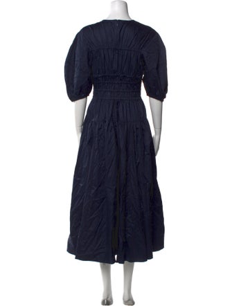 La Ligne V-Neck Long Dress