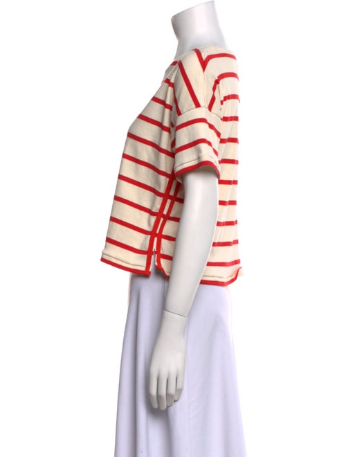 La Ligne Striped Scoop Neck Crop Top