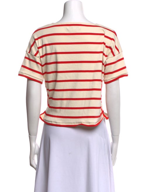 La Ligne Striped Scoop Neck Crop Top