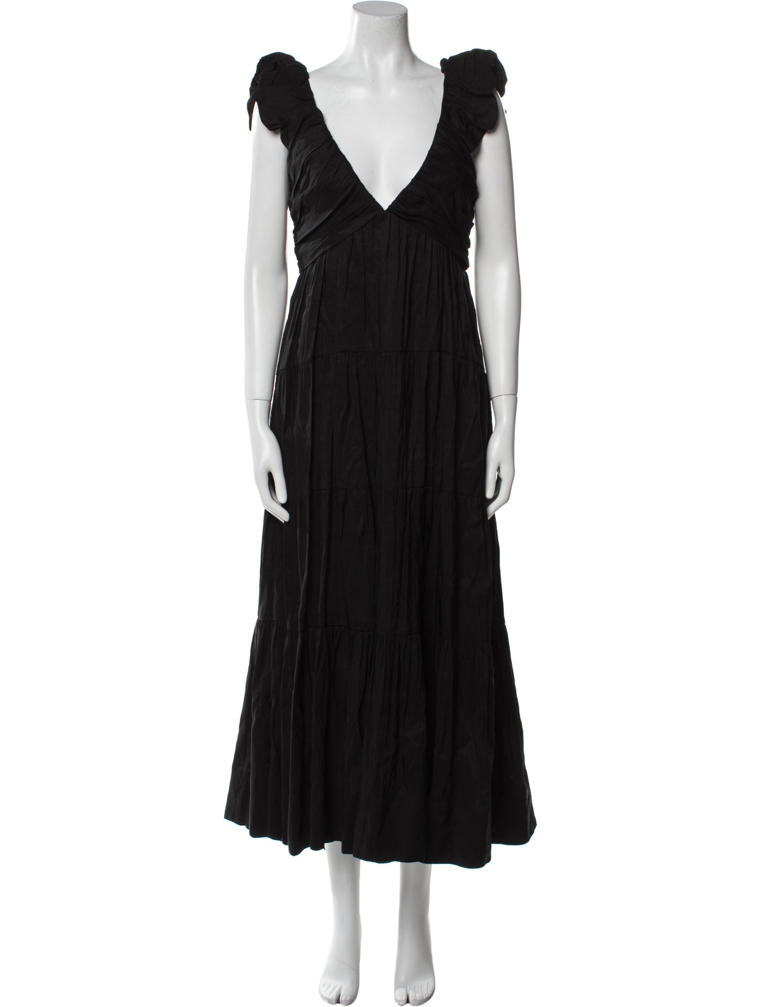 La Ligne V-Neck Long Dress