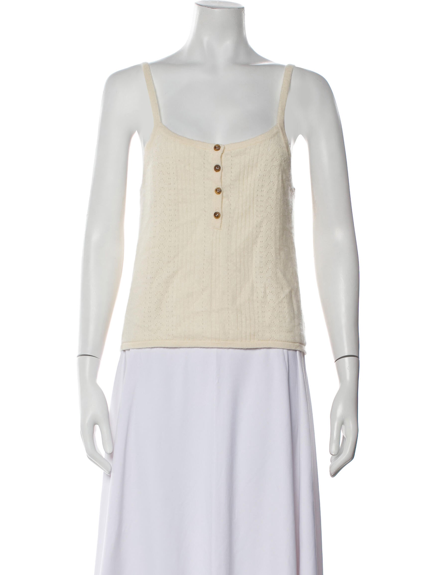 La Ligne Cashmere Square Neckline Top