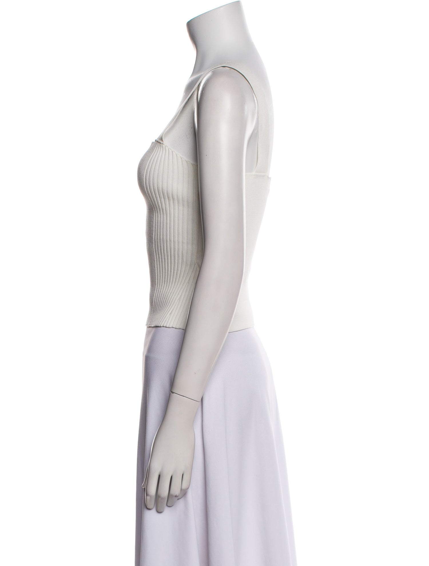 La Ligne Square Neckline Sleeveless Crop Top