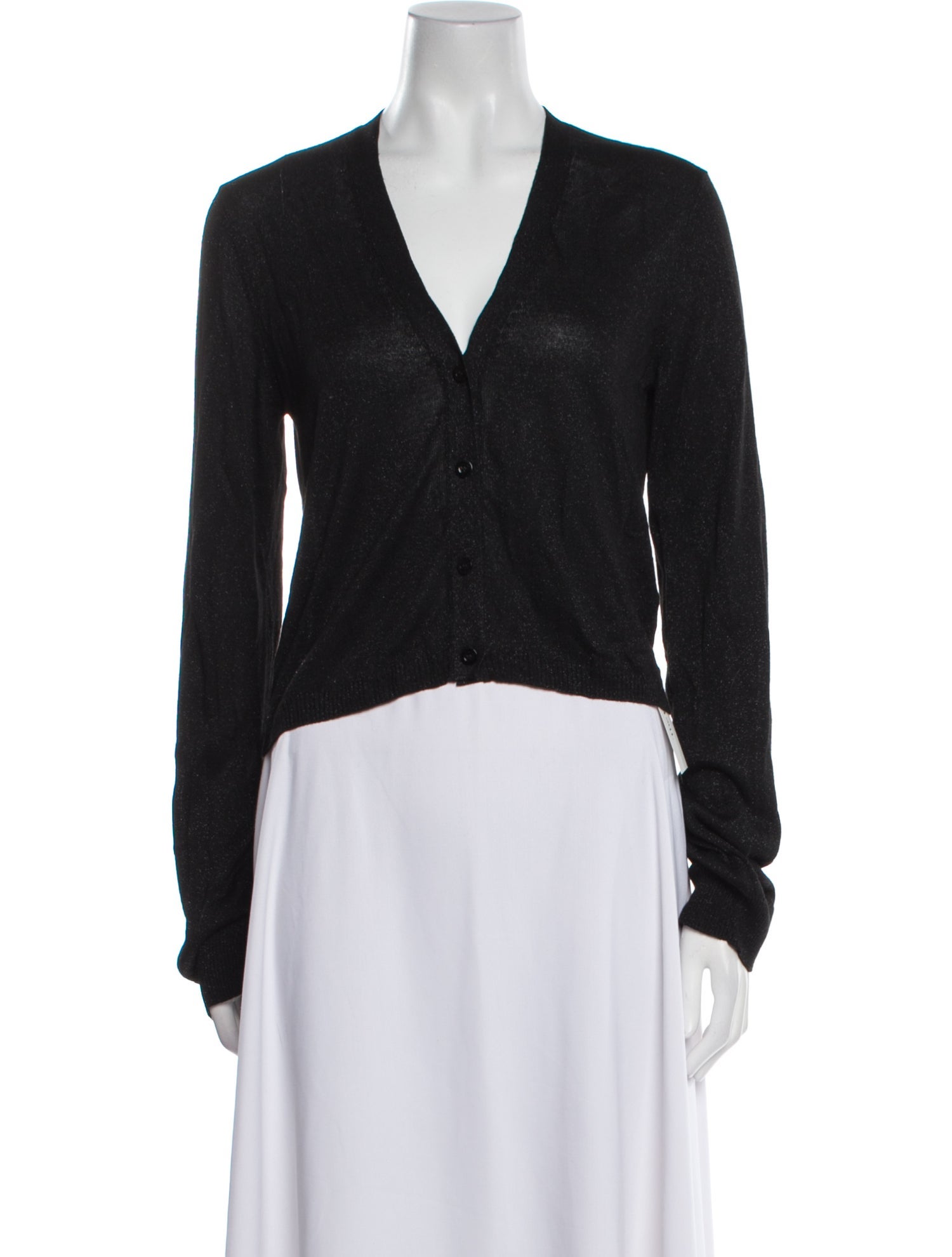 La Ligne V-Neck Long Sleeve Crop Top