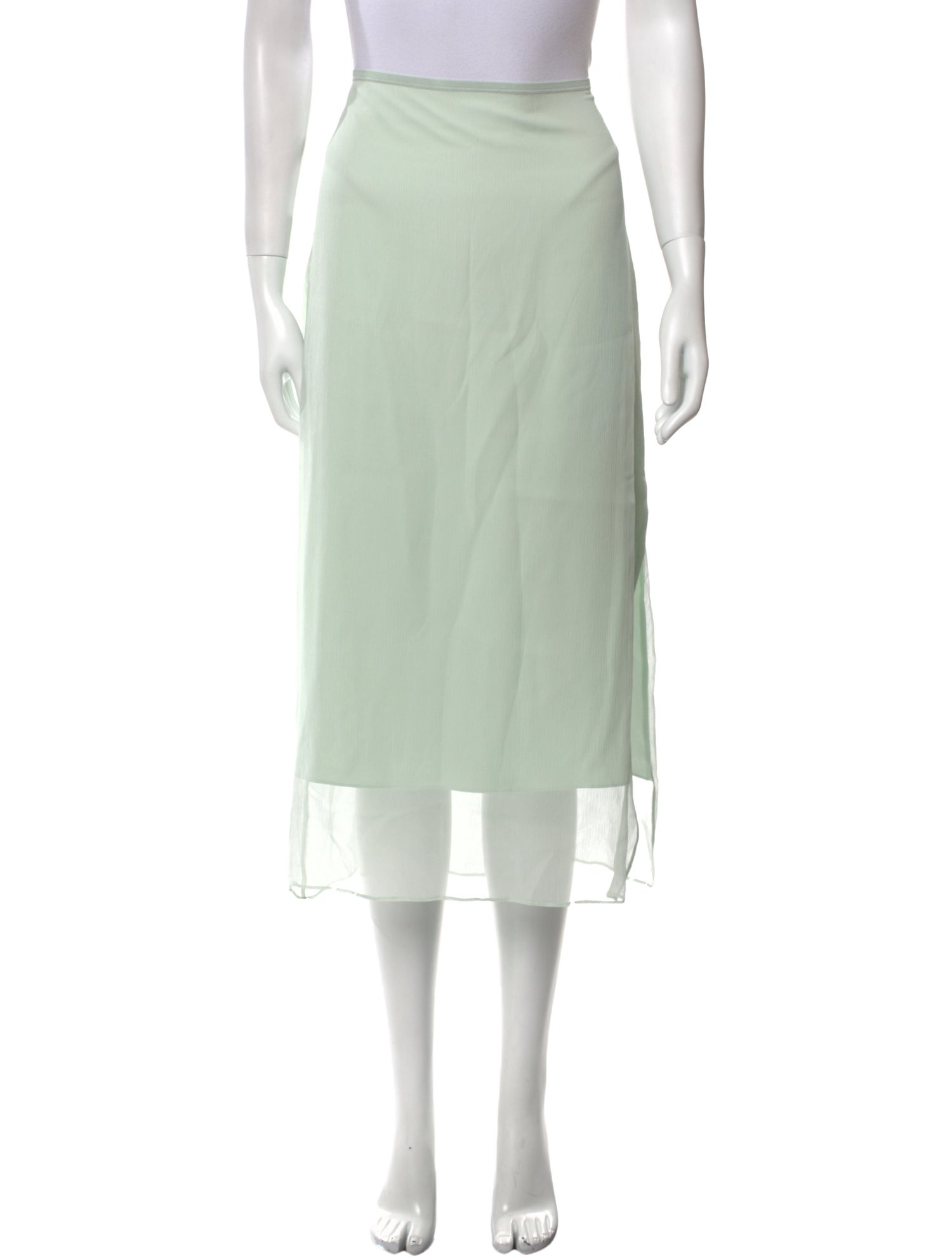 La Ligne Silk Midi Length Skirt