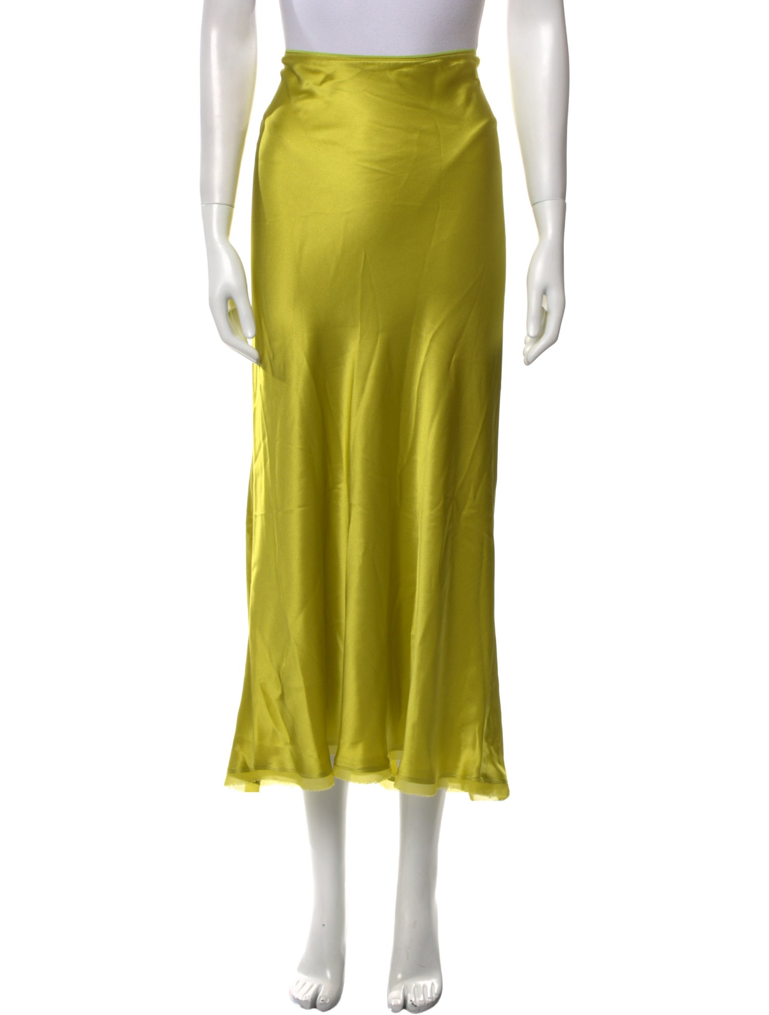 La Ligne Silk Midi Length Skirt