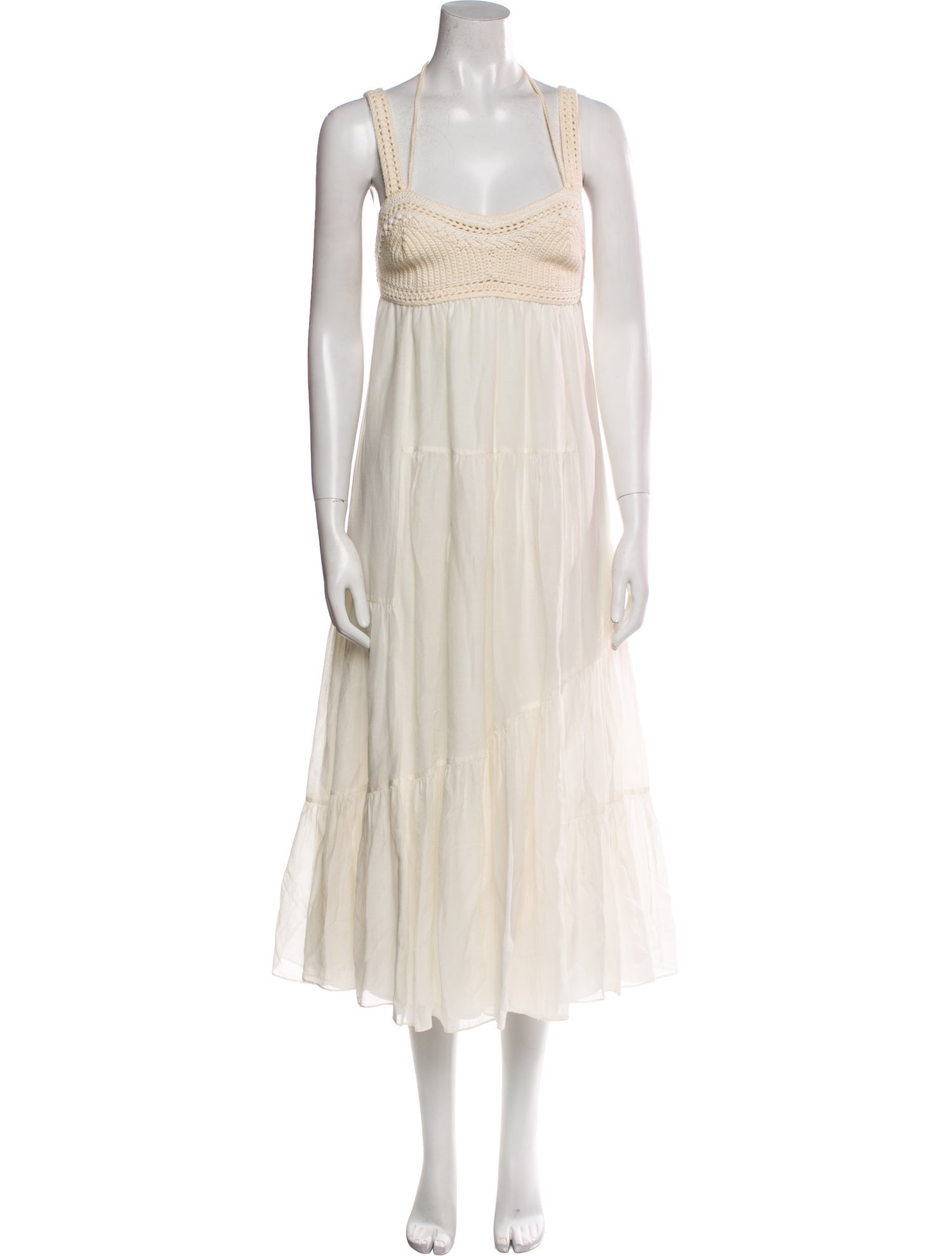 La Ligne Colorblock Pattern Midi Length Dress