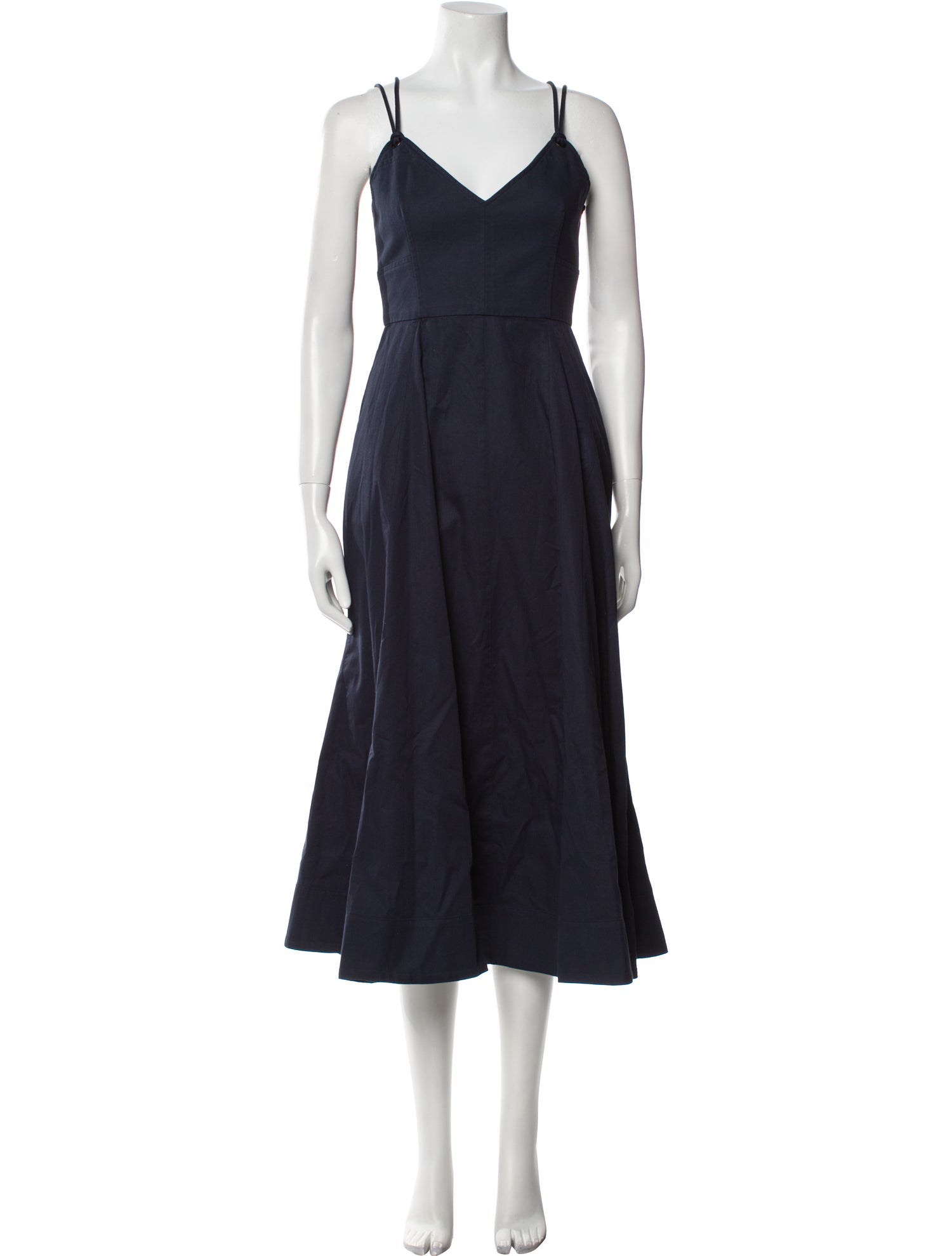 La Ligne V-Neck Midi Length Dress