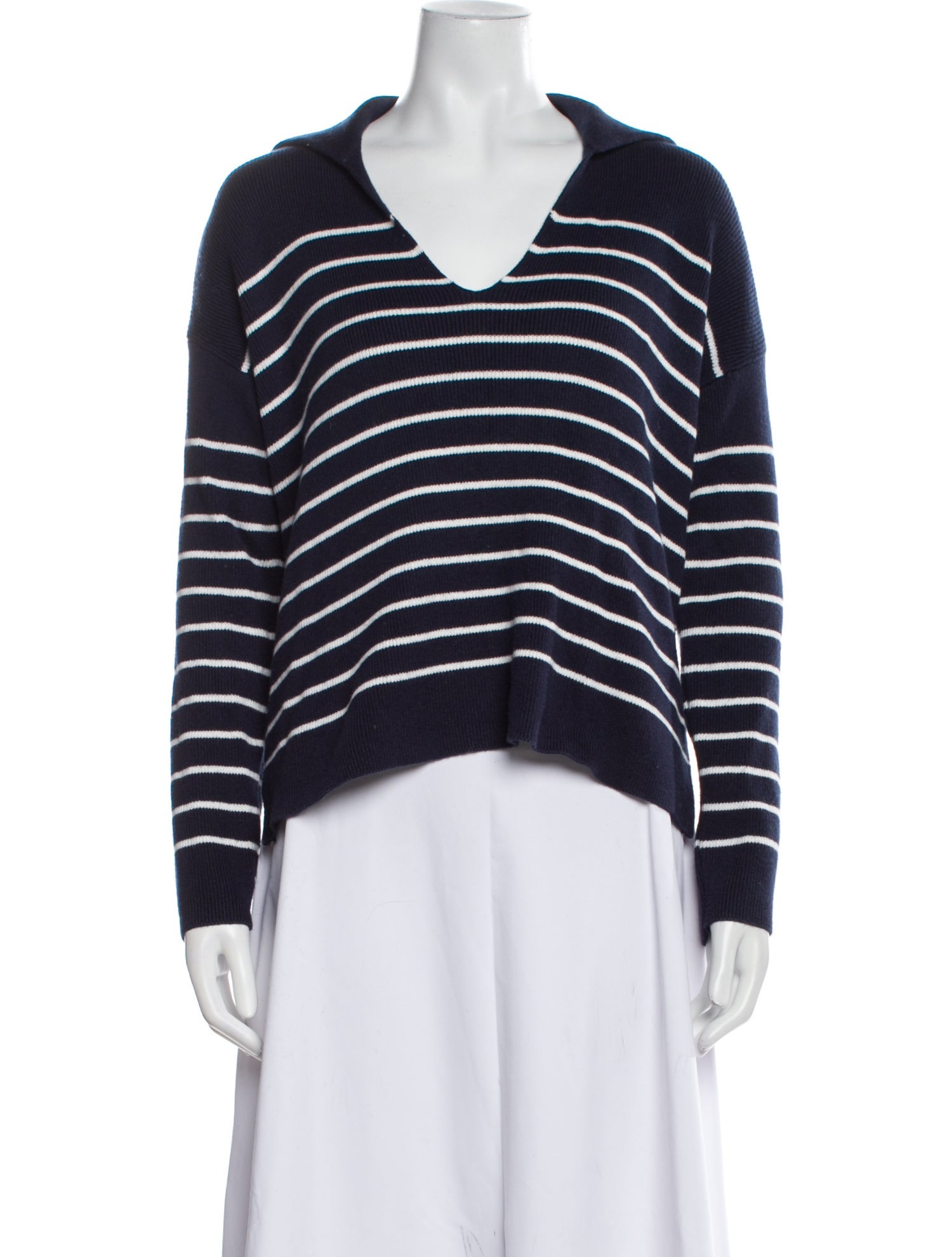 La Ligne Striped V-Neck Sweater