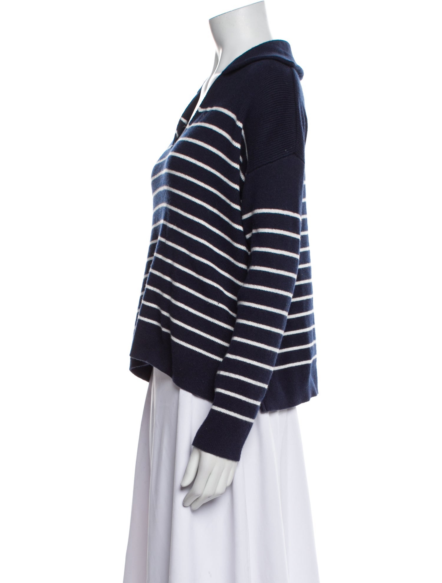 La Ligne Striped V-Neck Sweater