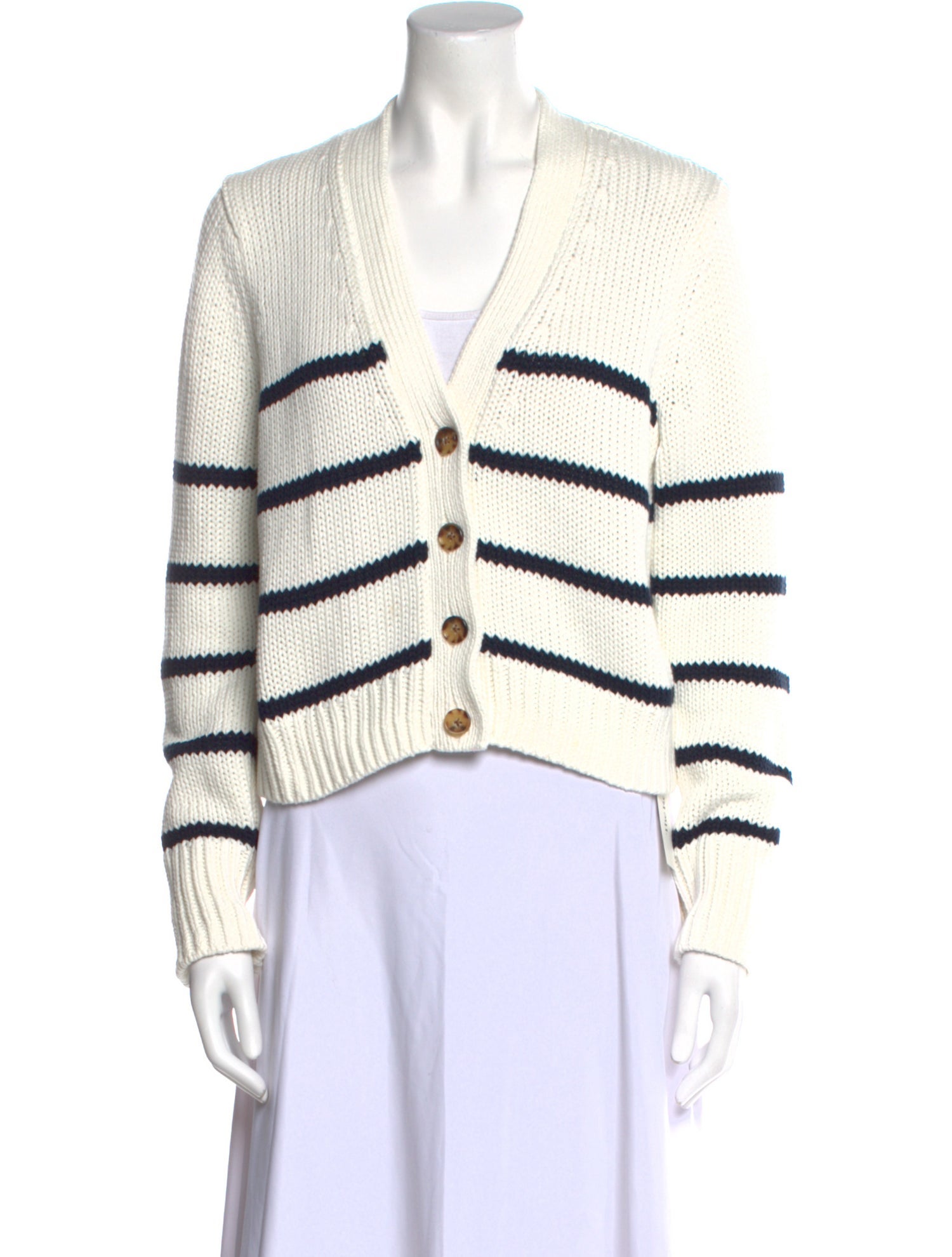 La Ligne Striped V-Neck Sweater