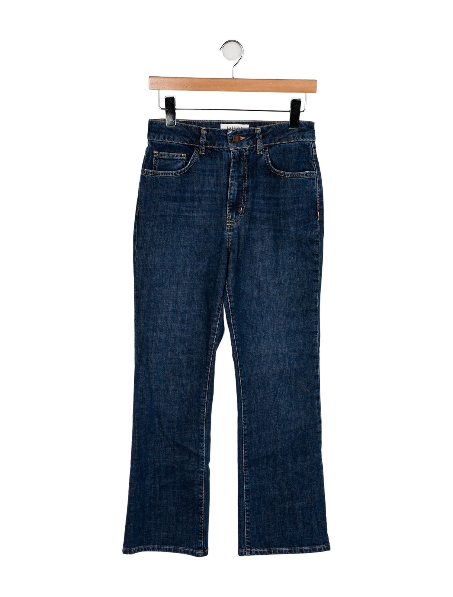 La Ligne Mid-Rise Wide Leg Jeans