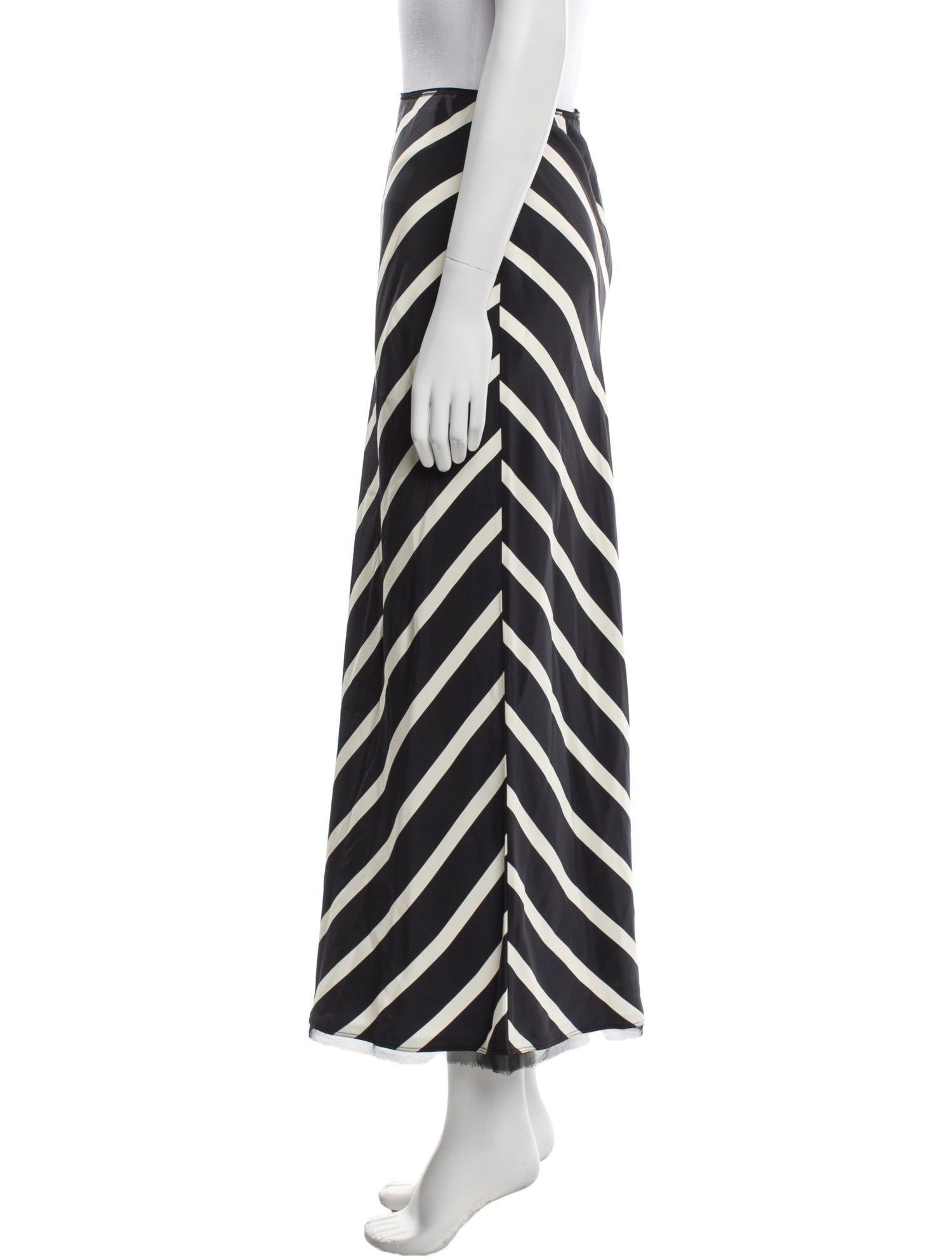 La Ligne Silk Midi Length Skirt