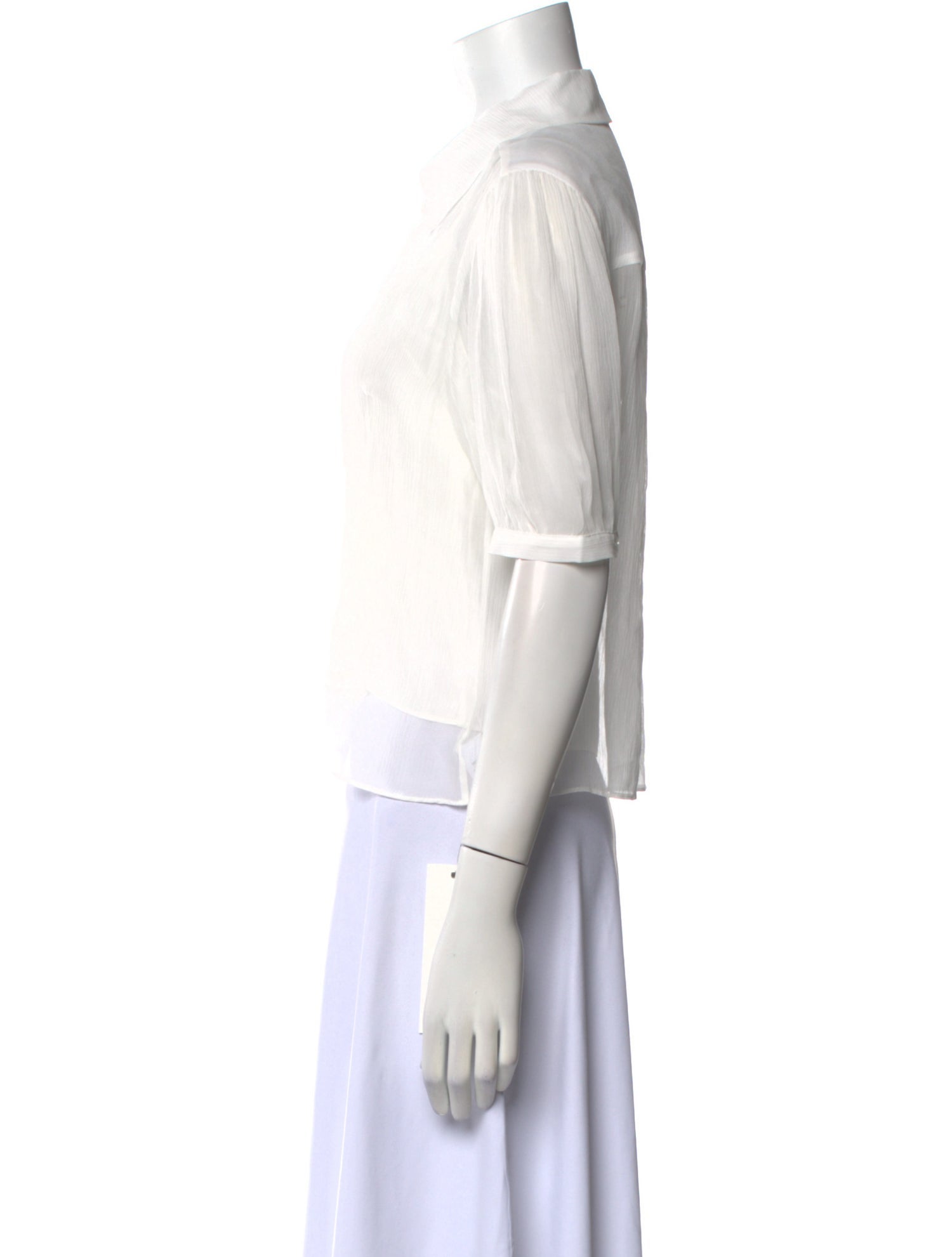 La Ligne Silk Short Sleeve Crop Top