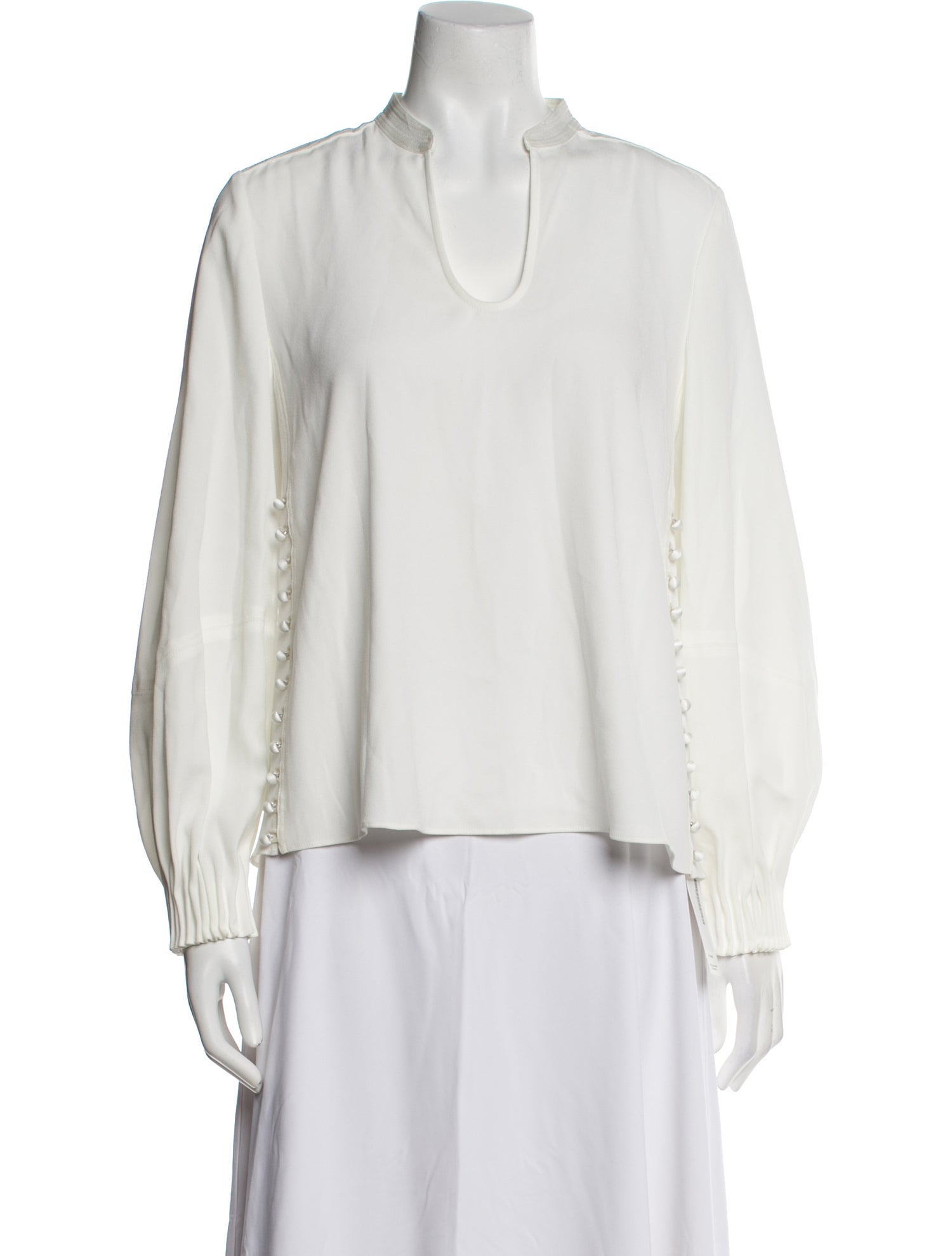 La Ligne V-Neck Long Sleeve Blouse