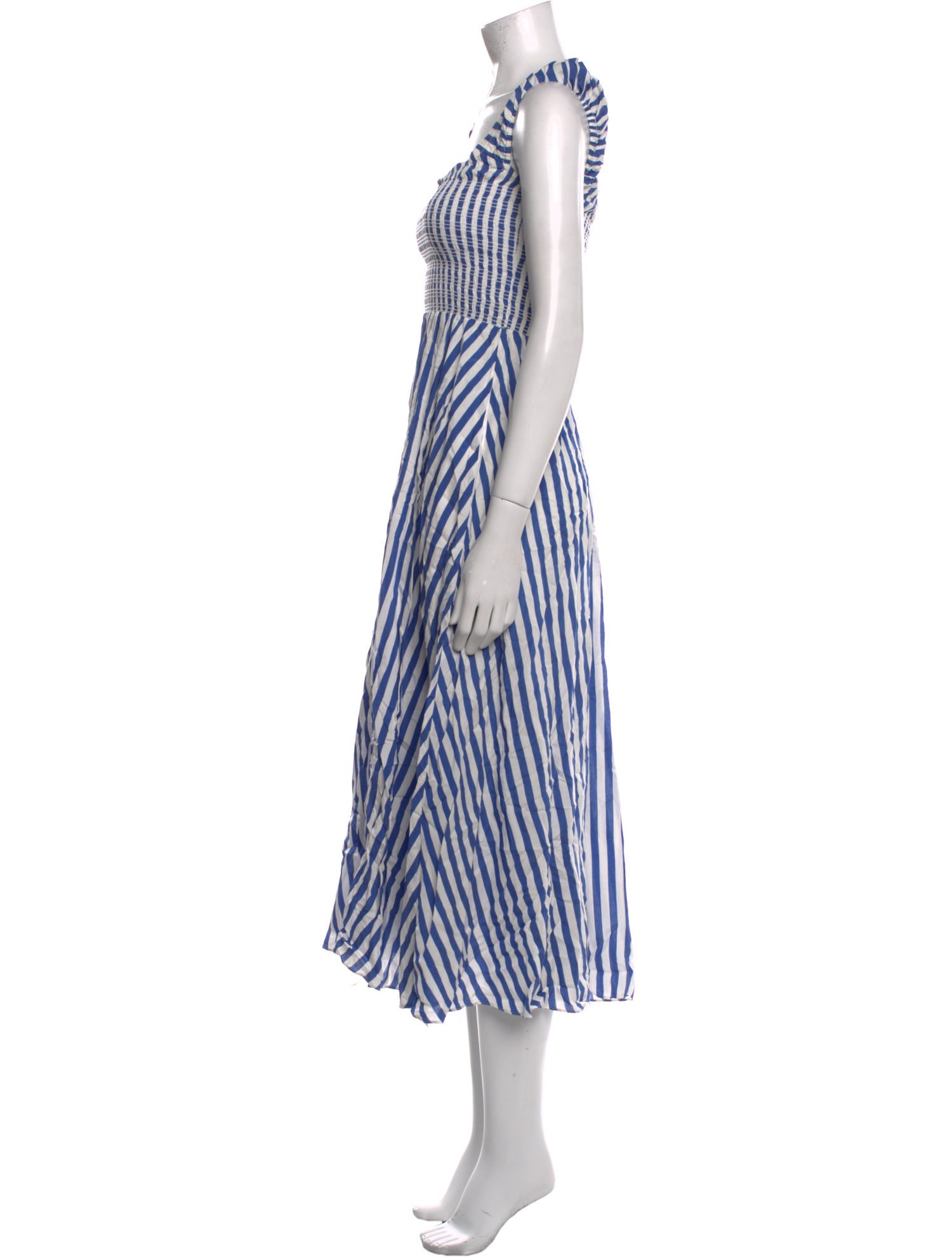 La Ligne Striped Midi Length Dress