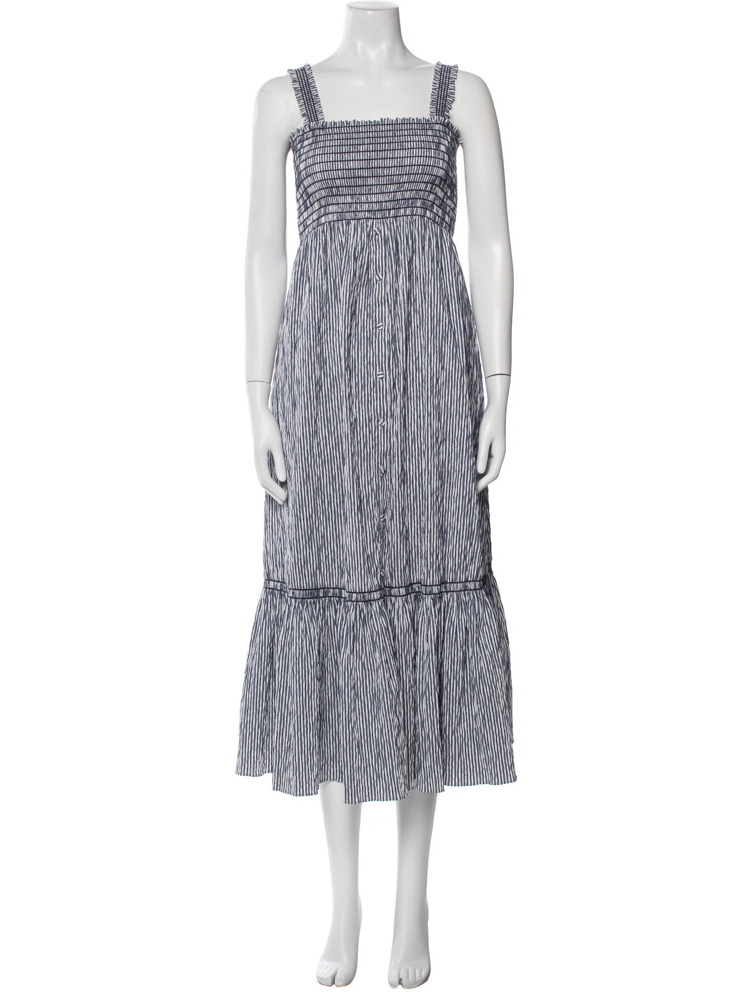 La Ligne Striped Midi Length Dress