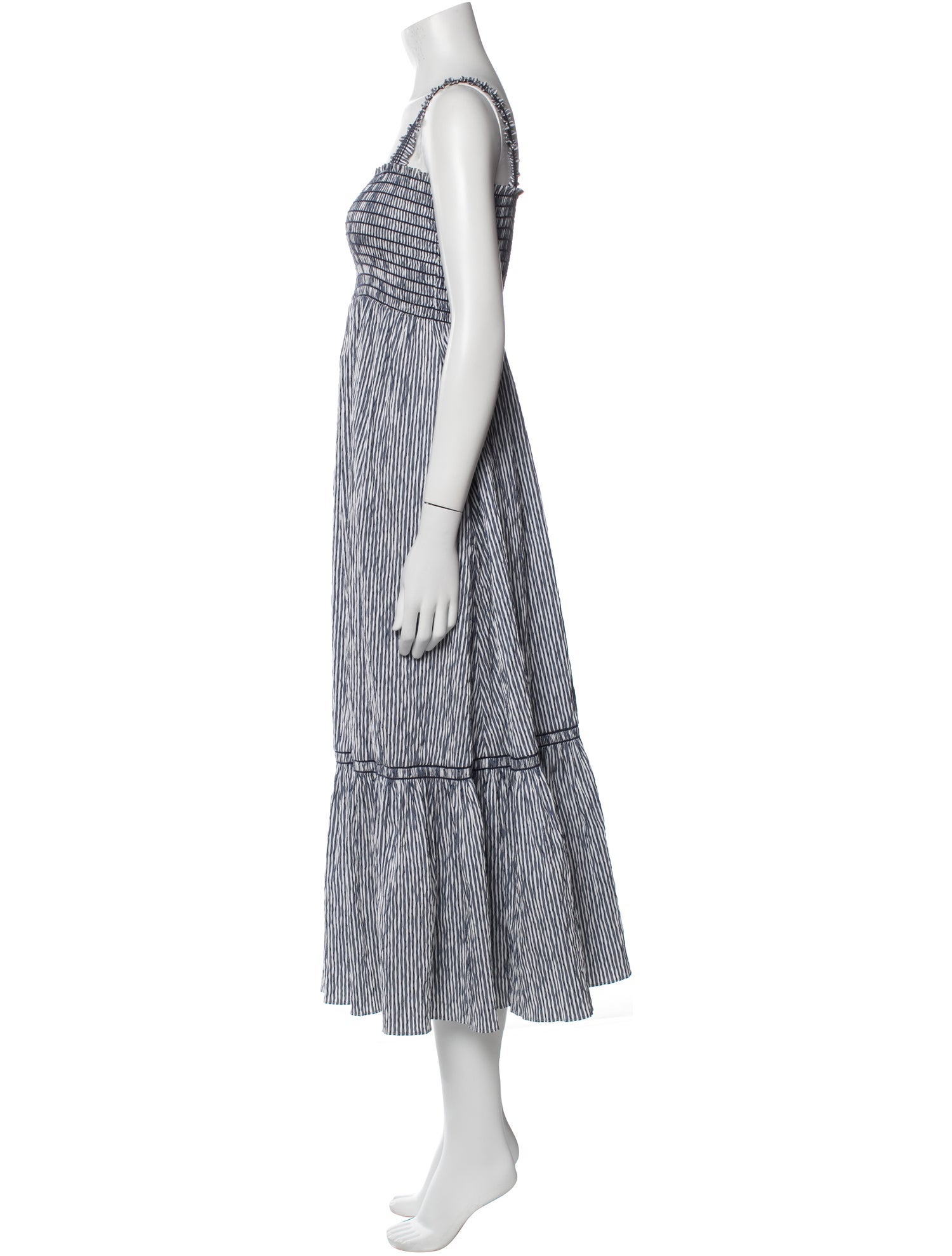 La Ligne Striped Midi Length Dress